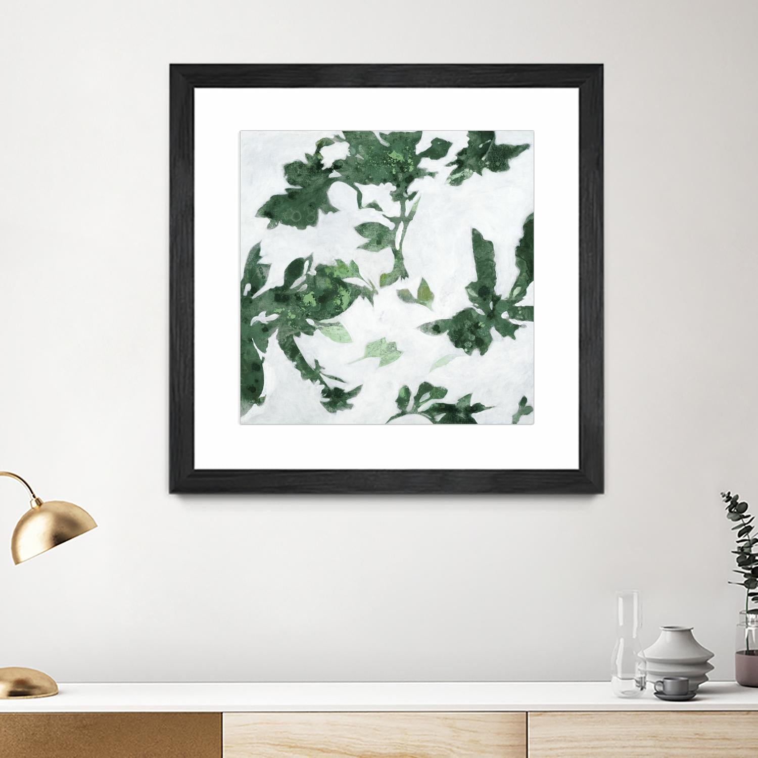 High Flying I V2 by Liz Jardine on GIANT ART - greens abstract floral flowers