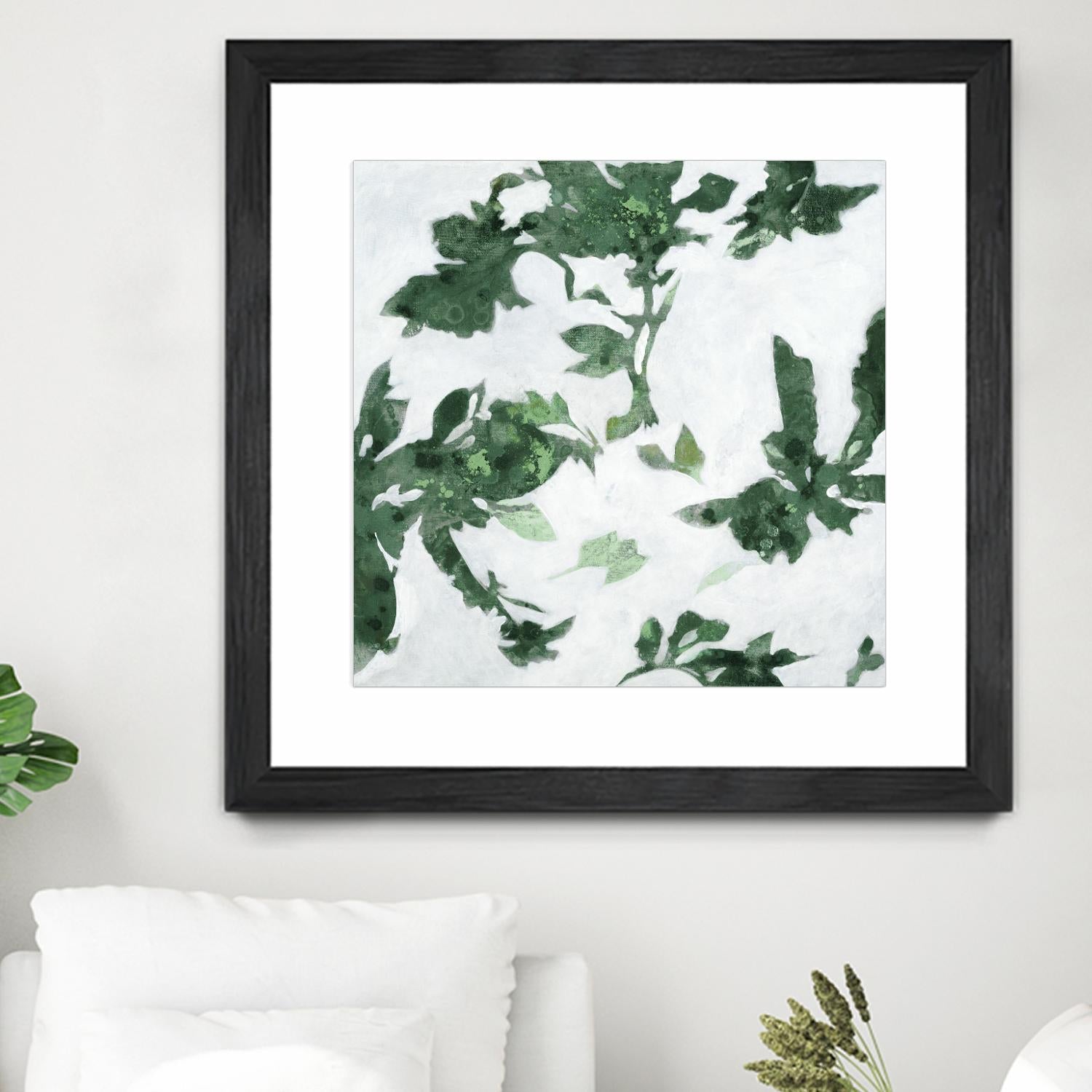 High Flying I V2 by Liz Jardine on GIANT ART - greens abstract floral flowers