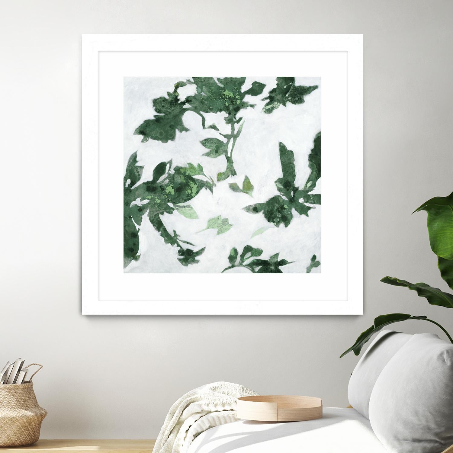 High Flying I V2 by Liz Jardine on GIANT ART - greens abstract floral flowers