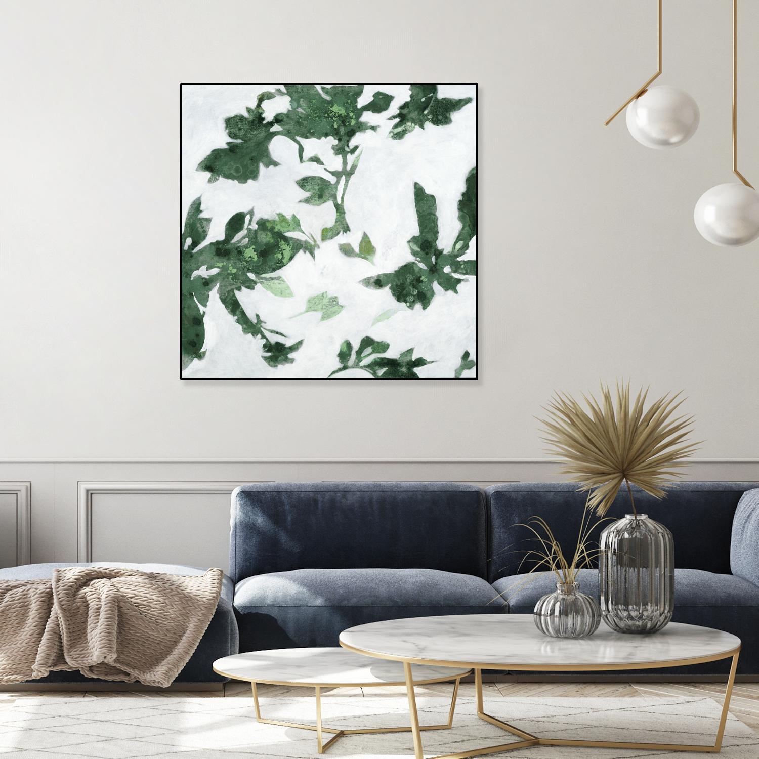 High Flying I V2 by Liz Jardine on GIANT ART - greens abstract floral flowers