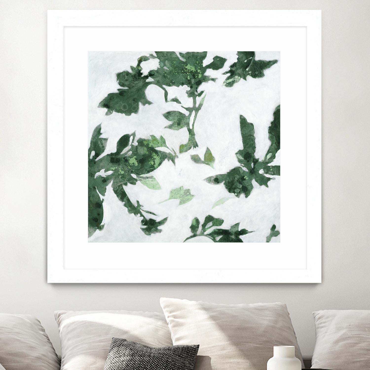 High Flying I V2 by Liz Jardine on GIANT ART - greens abstract floral flowers