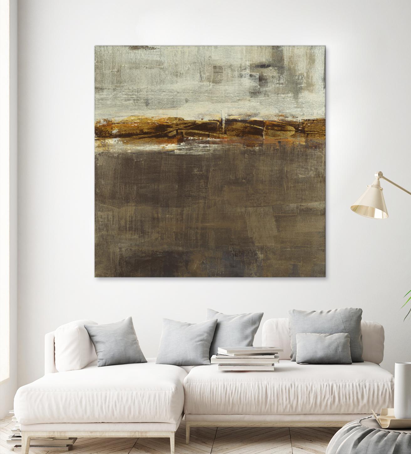 Golden Chain by Liz Jardine on GIANT ART - grey abstract