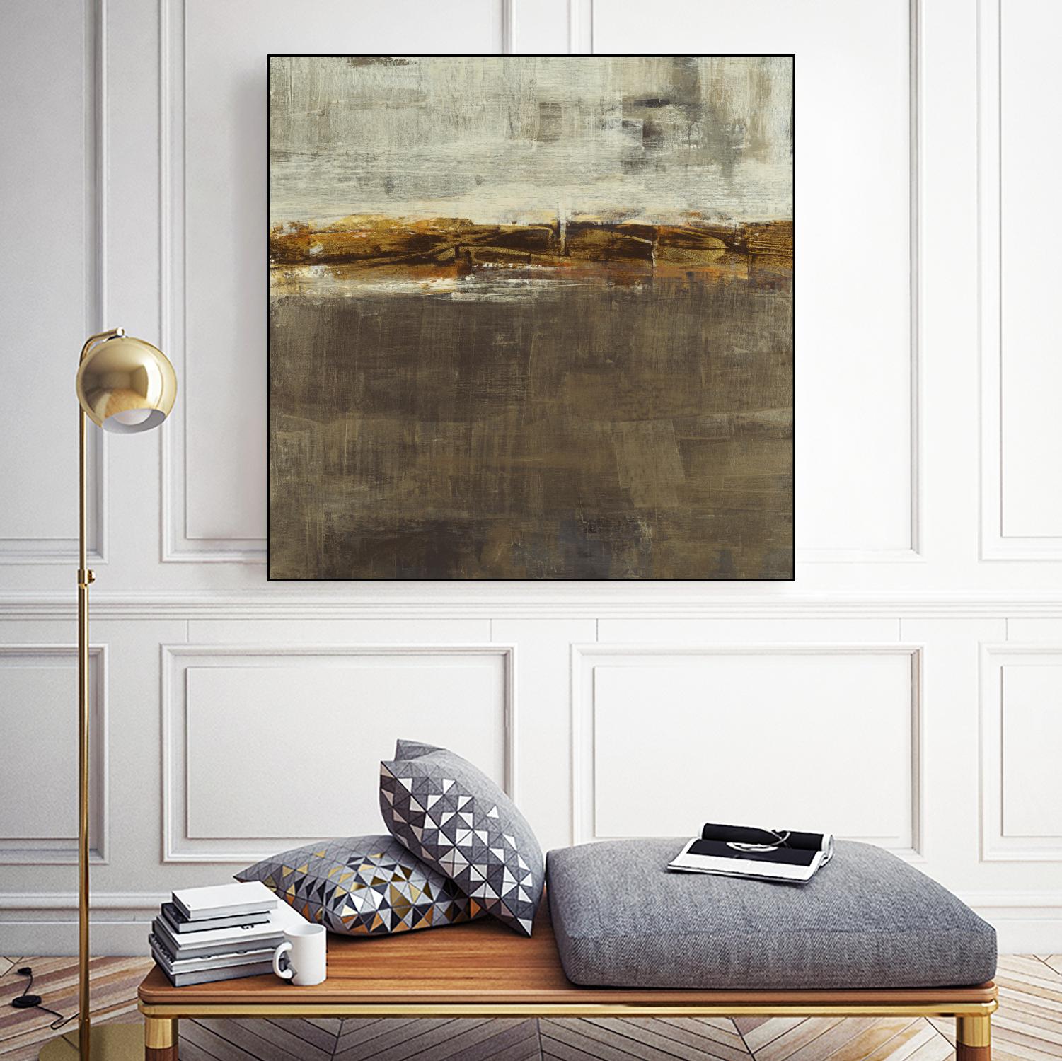 Golden Chain by Liz Jardine on GIANT ART - grey abstract