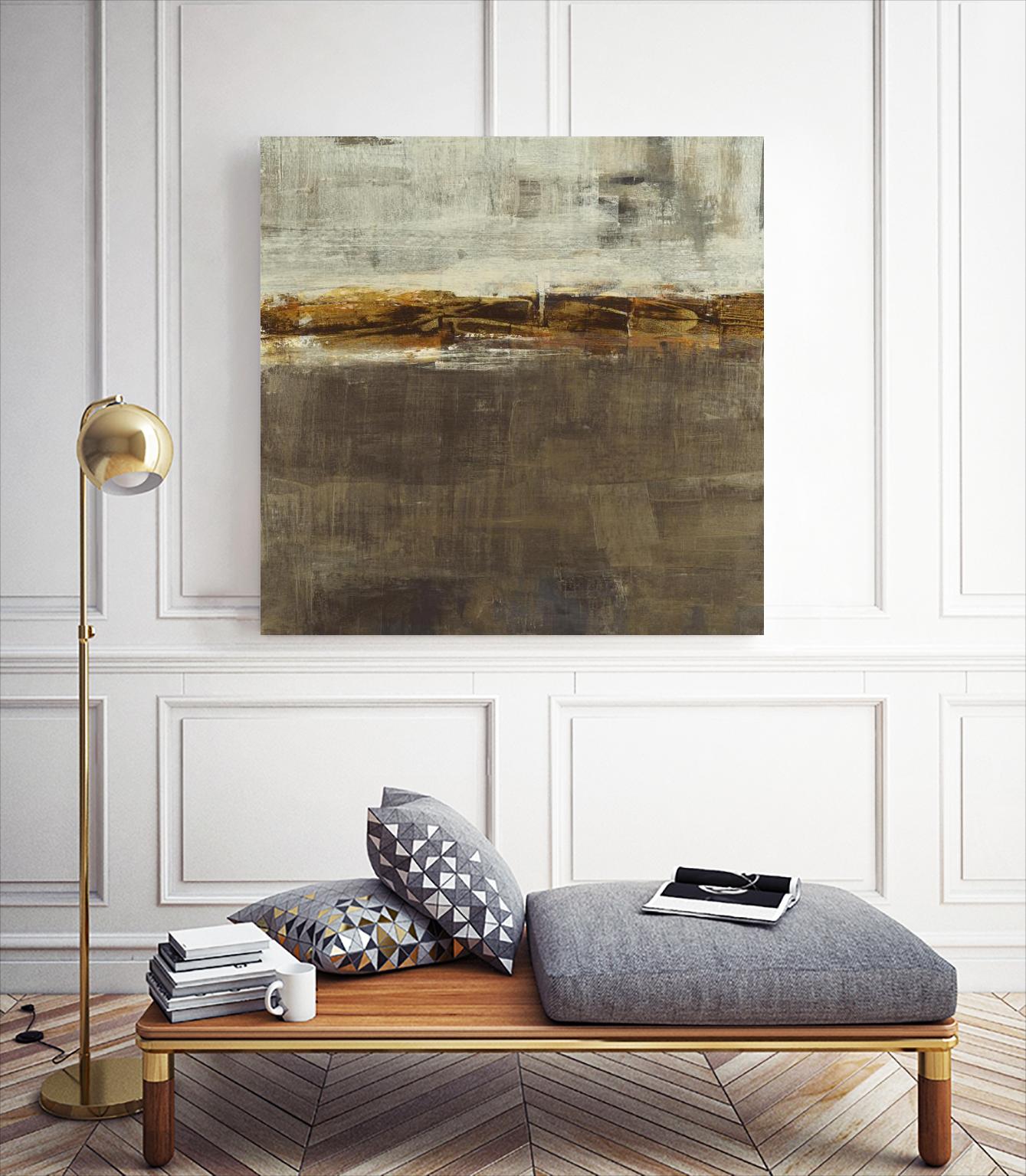 Golden Chain by Liz Jardine on GIANT ART - grey abstract