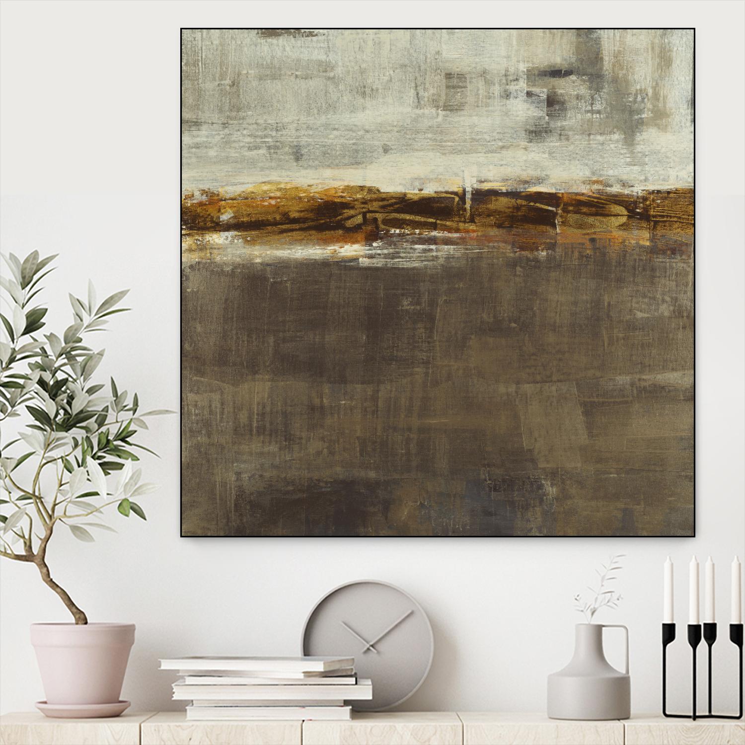 Golden Chain by Liz Jardine on GIANT ART - grey abstract