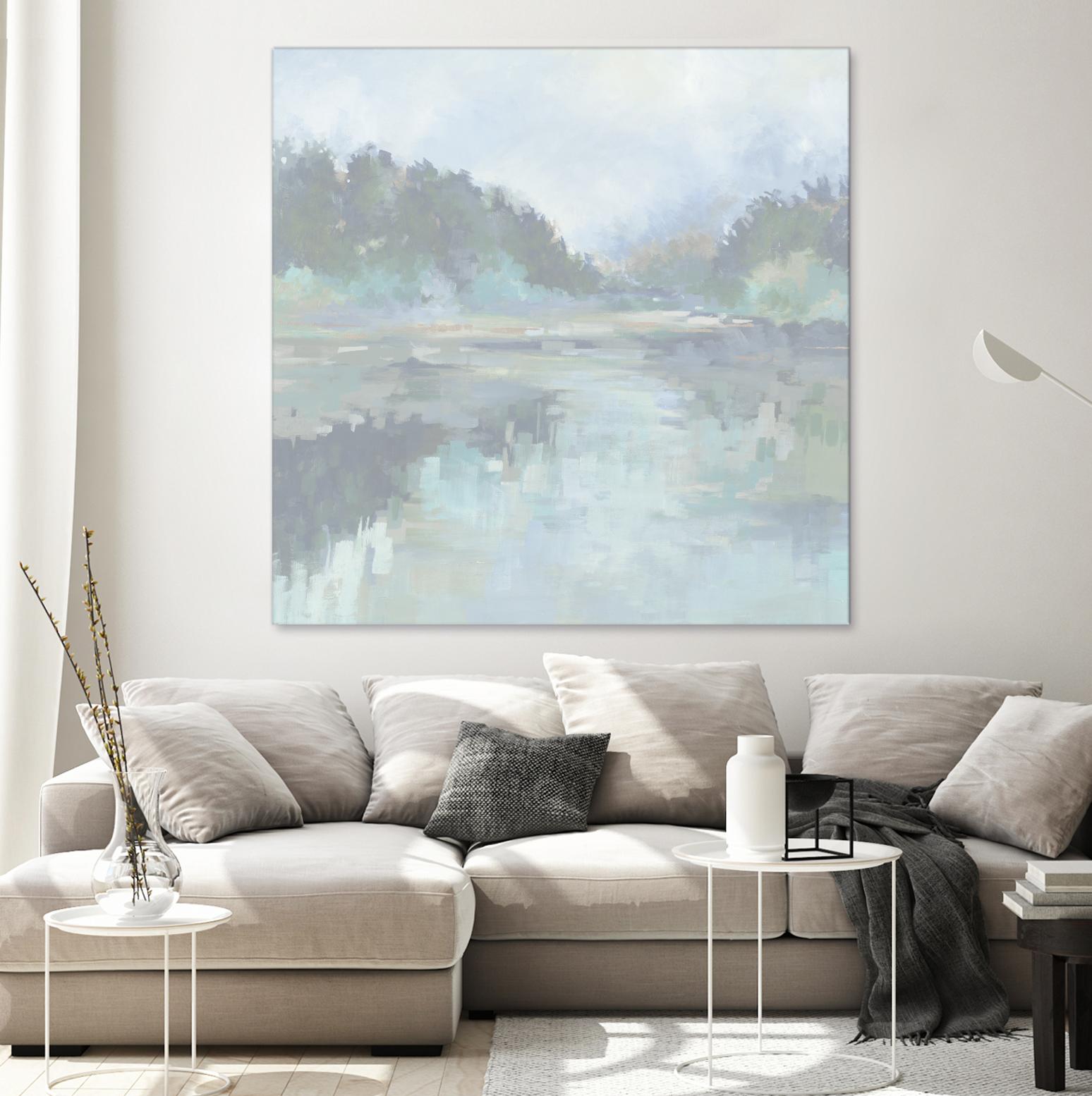 Peaceful Space by Liz Jardine on GIANT ART - organic greens tropical & coastal, landscape