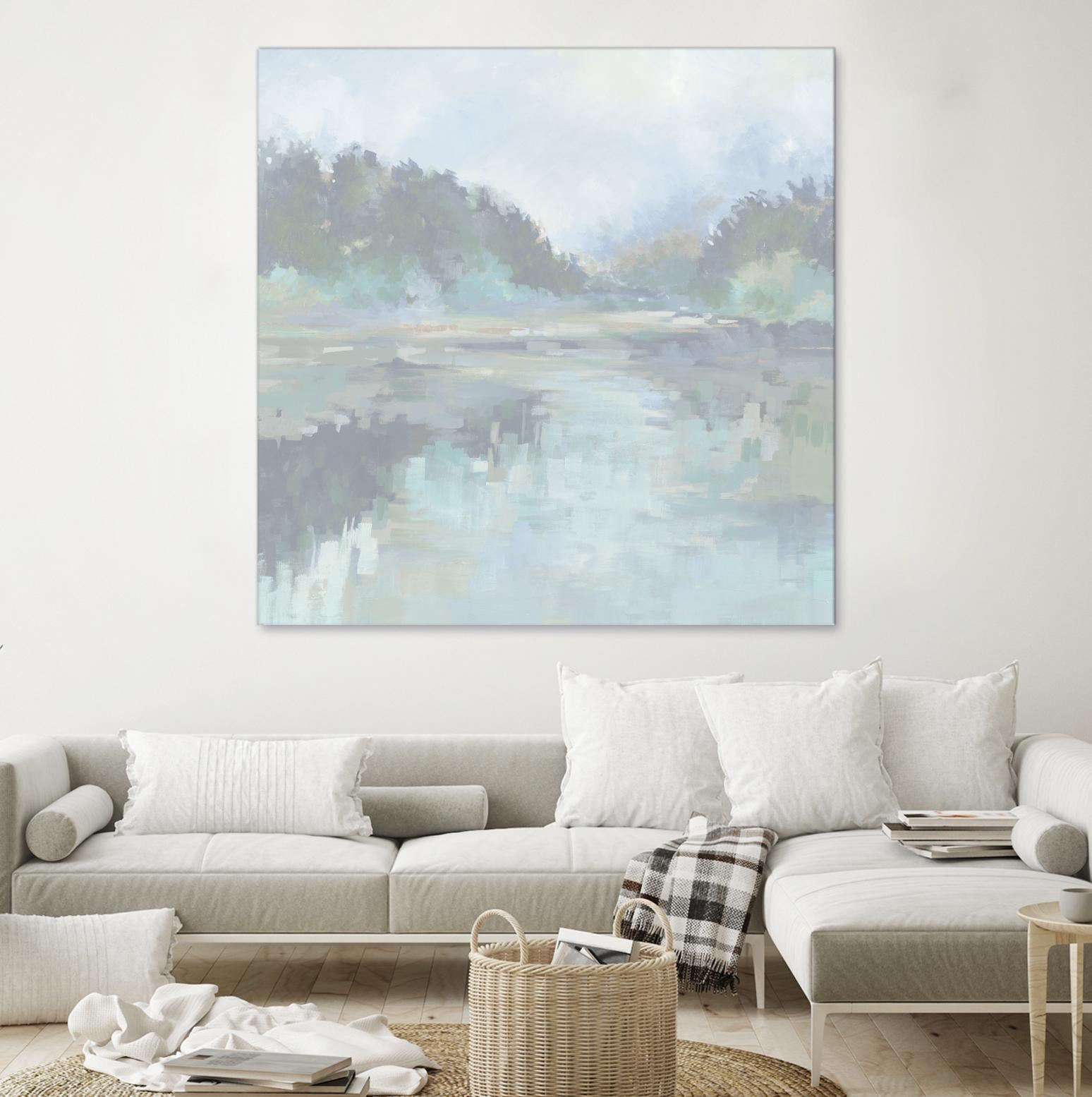 Peaceful Space by Liz Jardine on GIANT ART - organic greens tropical & coastal, landscape