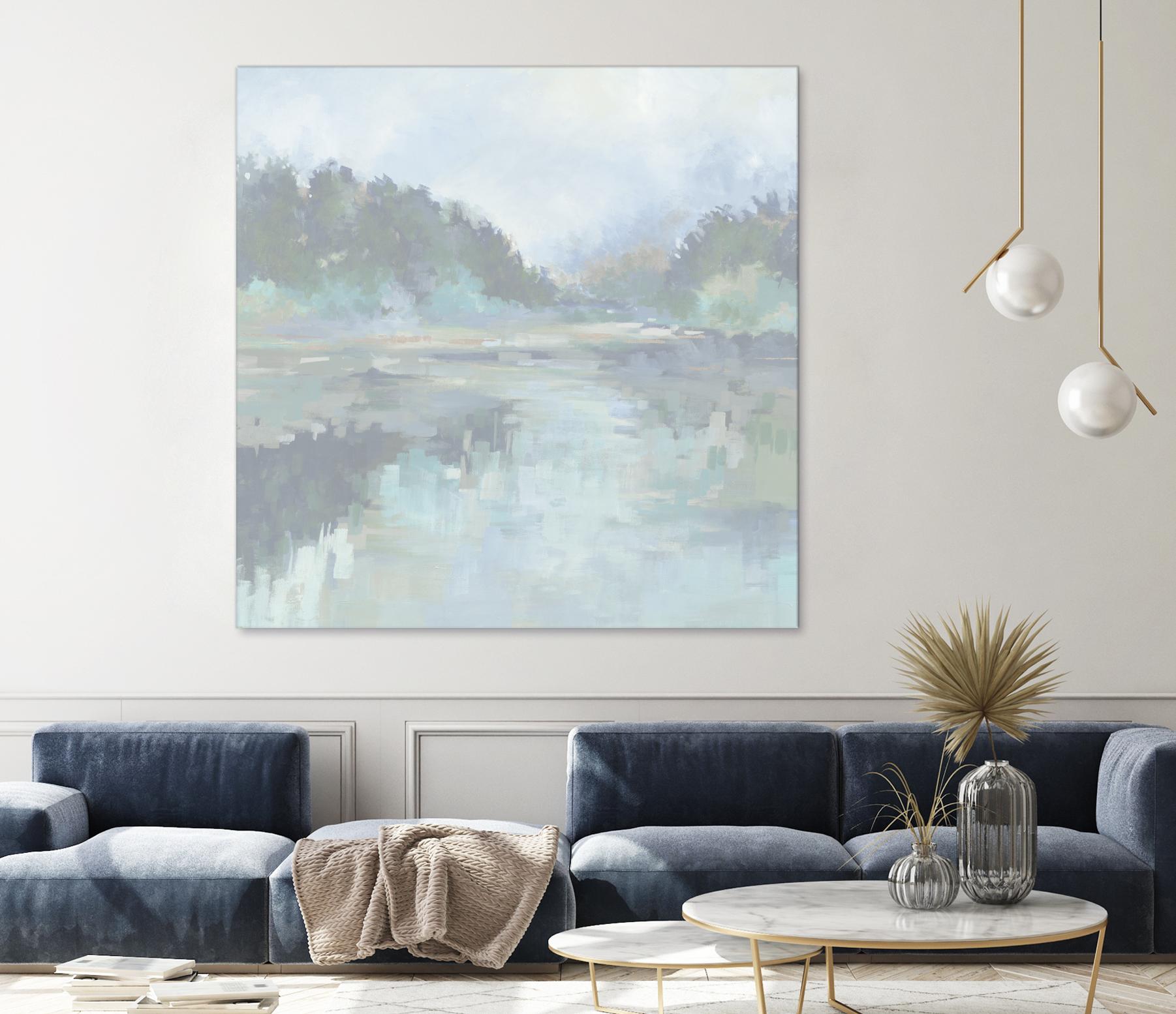 Peaceful Space by Liz Jardine on GIANT ART - organic greens tropical & coastal, landscape