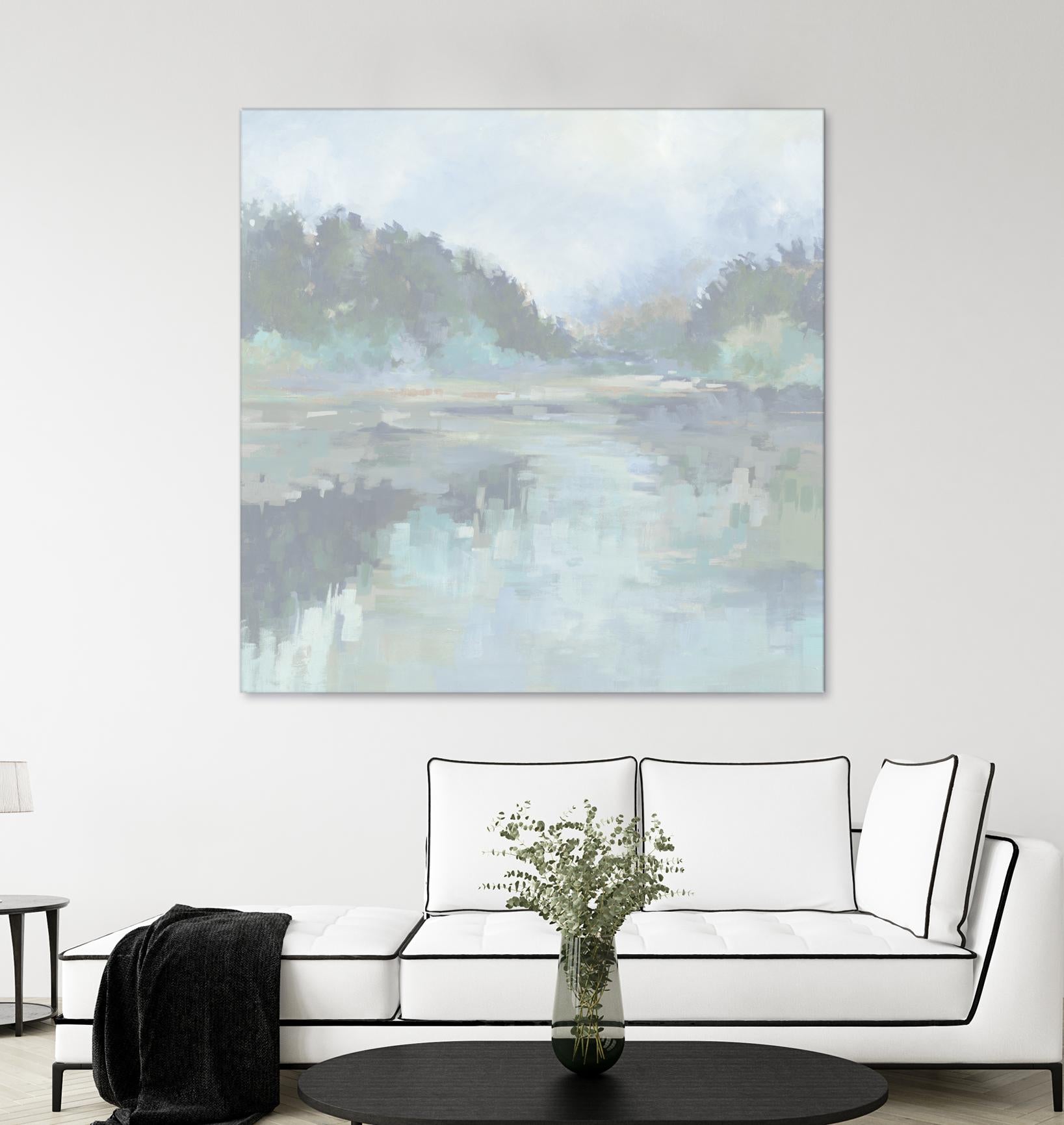 Peaceful Space by Liz Jardine on GIANT ART - organic greens tropical & coastal, landscape