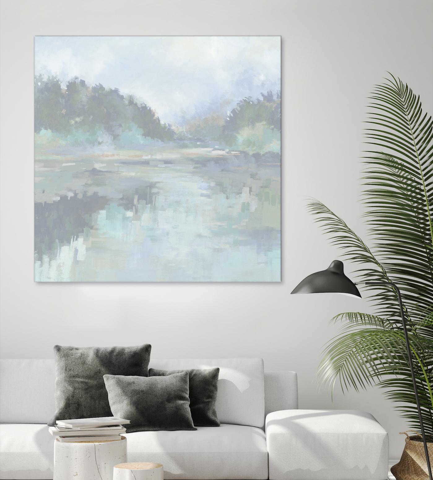Peaceful Space by Liz Jardine on GIANT ART - organic greens tropical & coastal, landscape