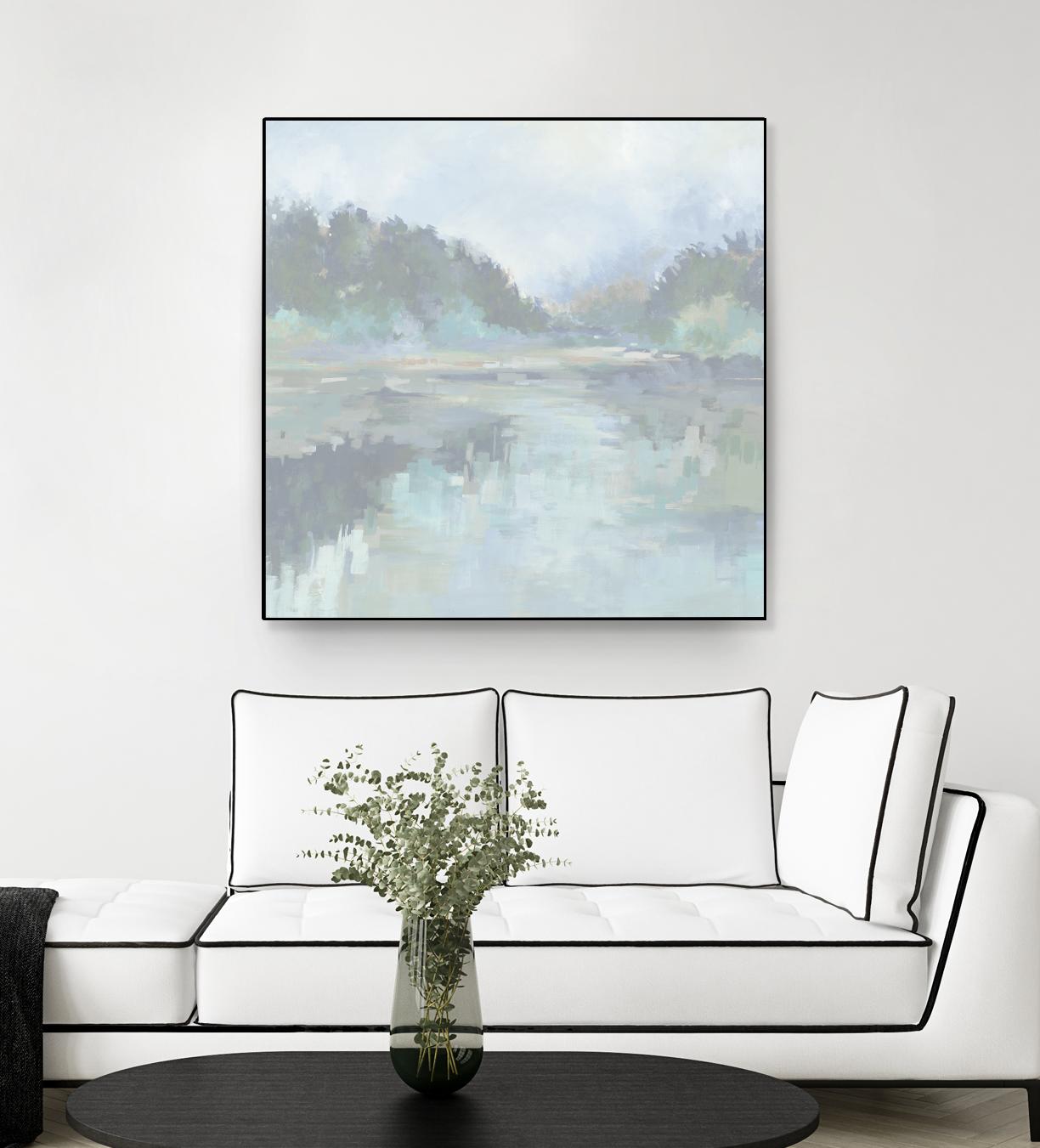 Peaceful Space by Liz Jardine on GIANT ART - organic greens tropical & coastal, landscape