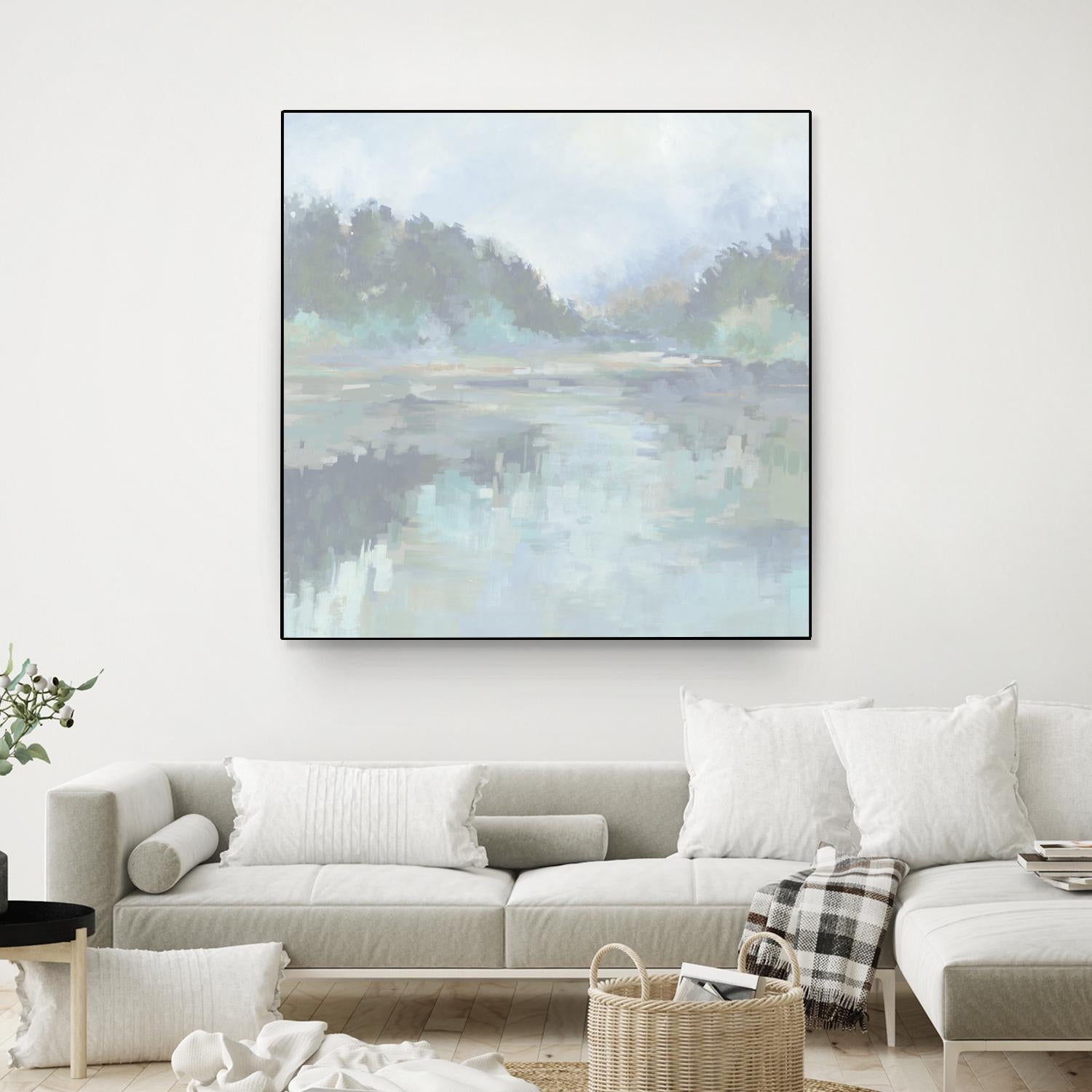 Peaceful Space by Liz Jardine on GIANT ART - organic greens tropical & coastal, landscape