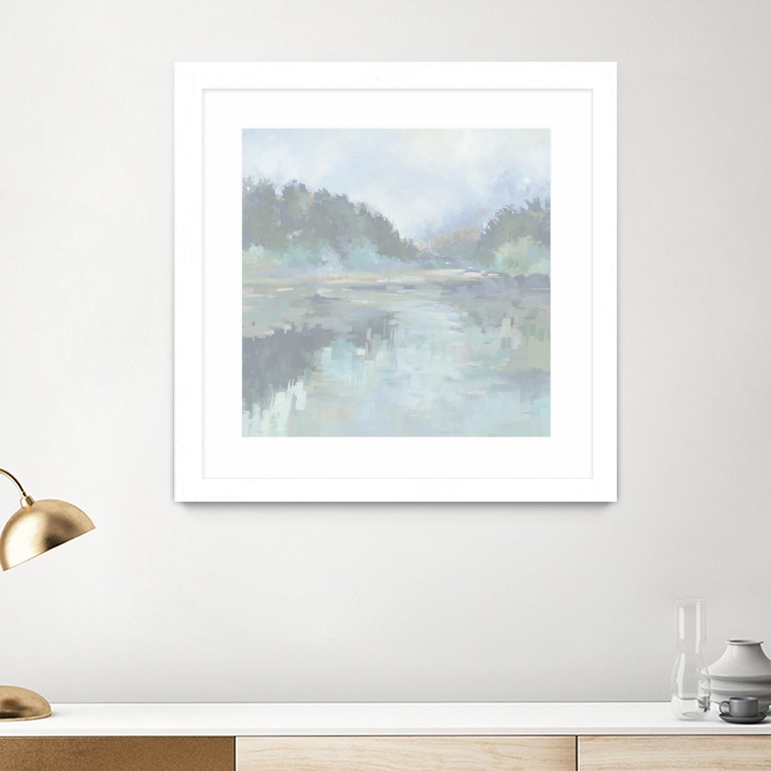 Peaceful Space by Liz Jardine on GIANT ART - organic greens tropical & coastal, landscape