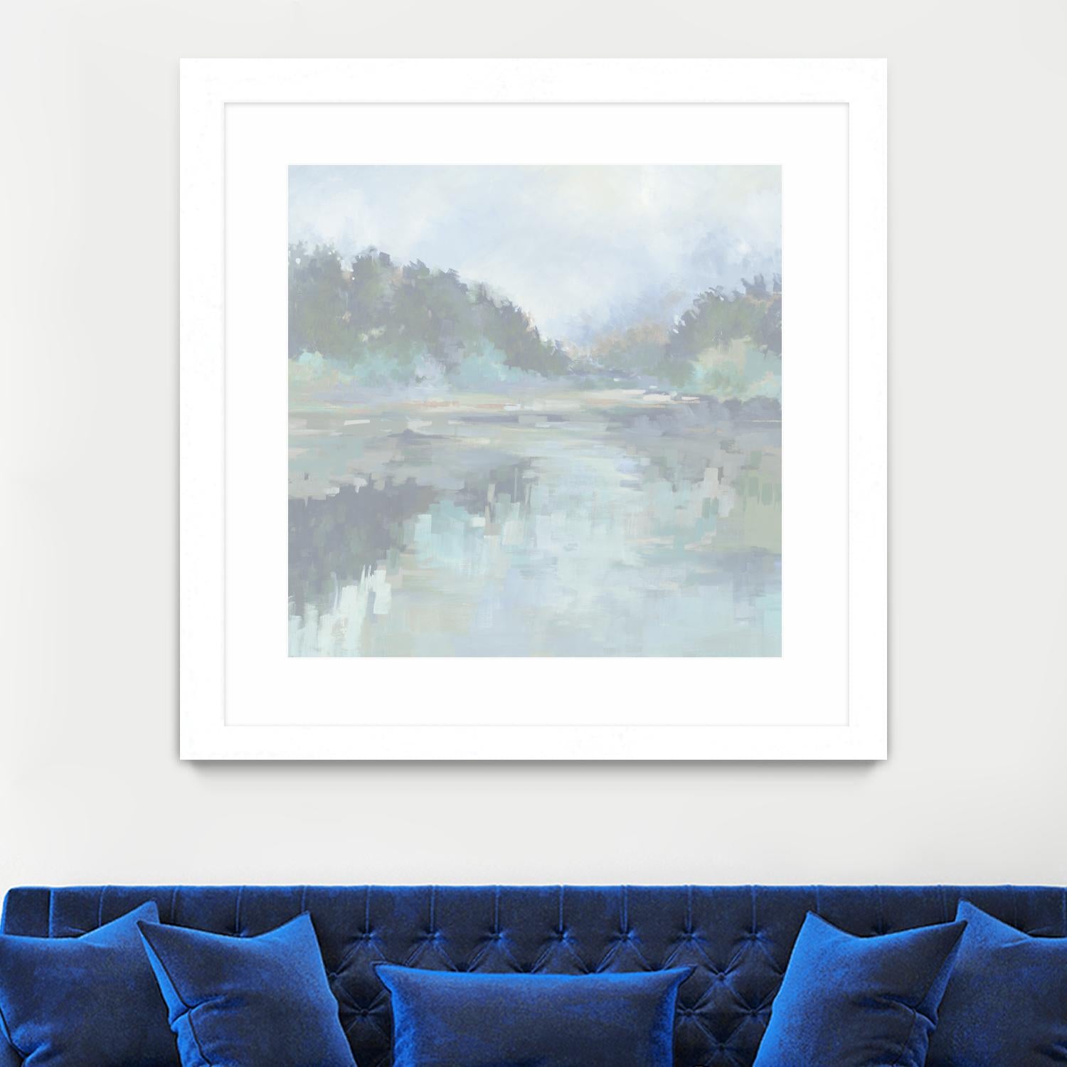 Peaceful Space by Liz Jardine on GIANT ART - organic greens tropical & coastal, landscape