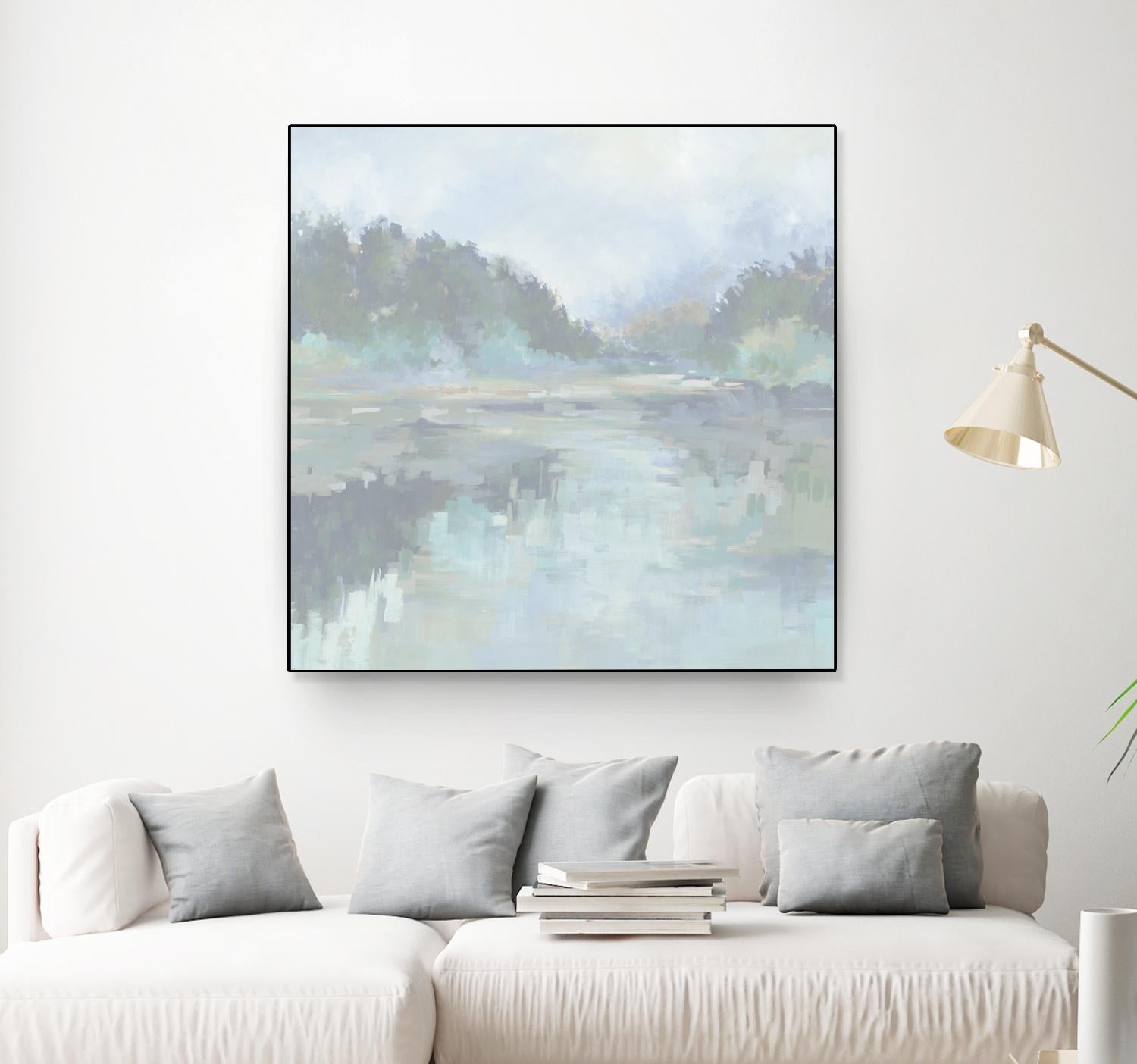 Peaceful Space by Liz Jardine on GIANT ART - organic greens tropical & coastal, landscape