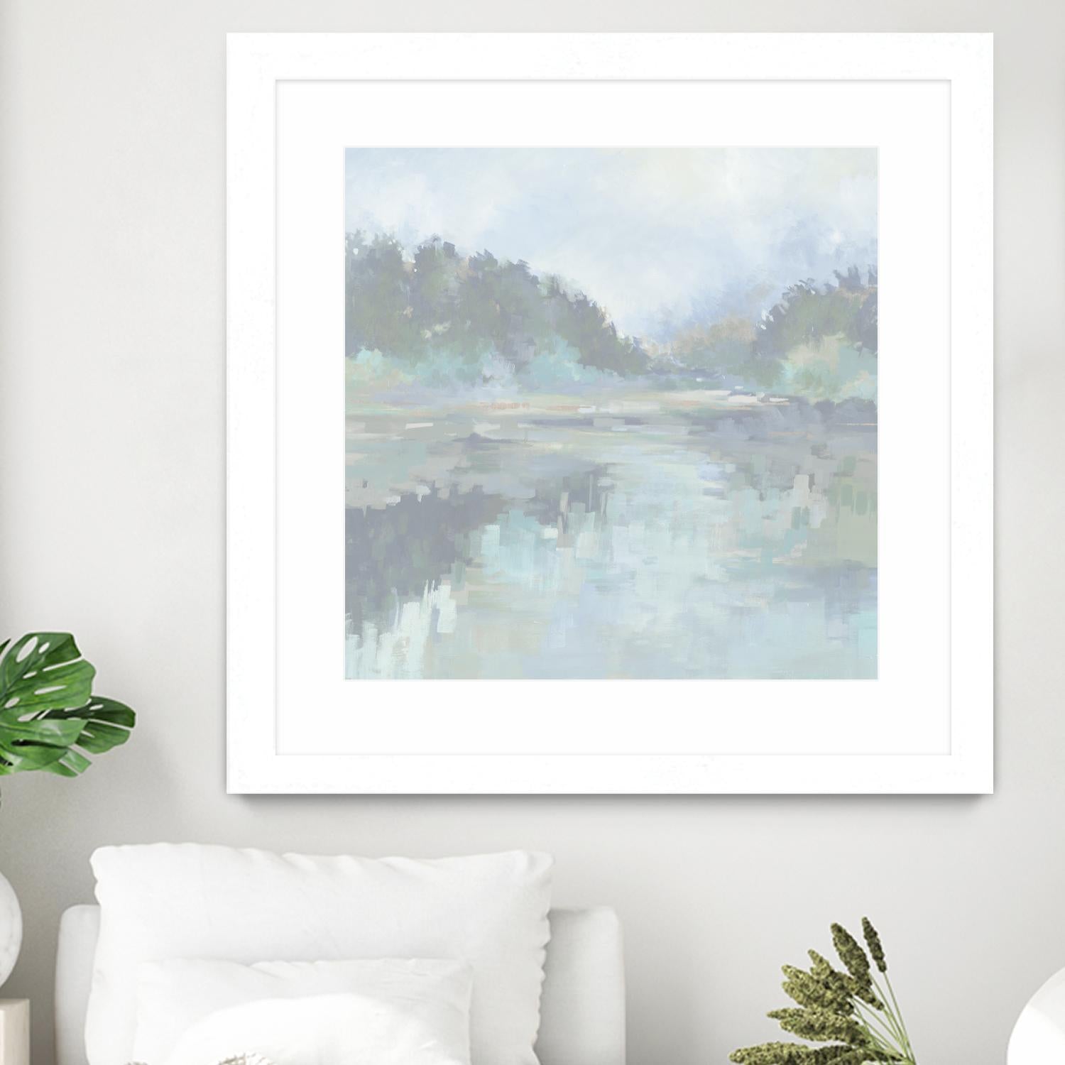 Peaceful Space by Liz Jardine on GIANT ART - organic greens tropical & coastal, landscape