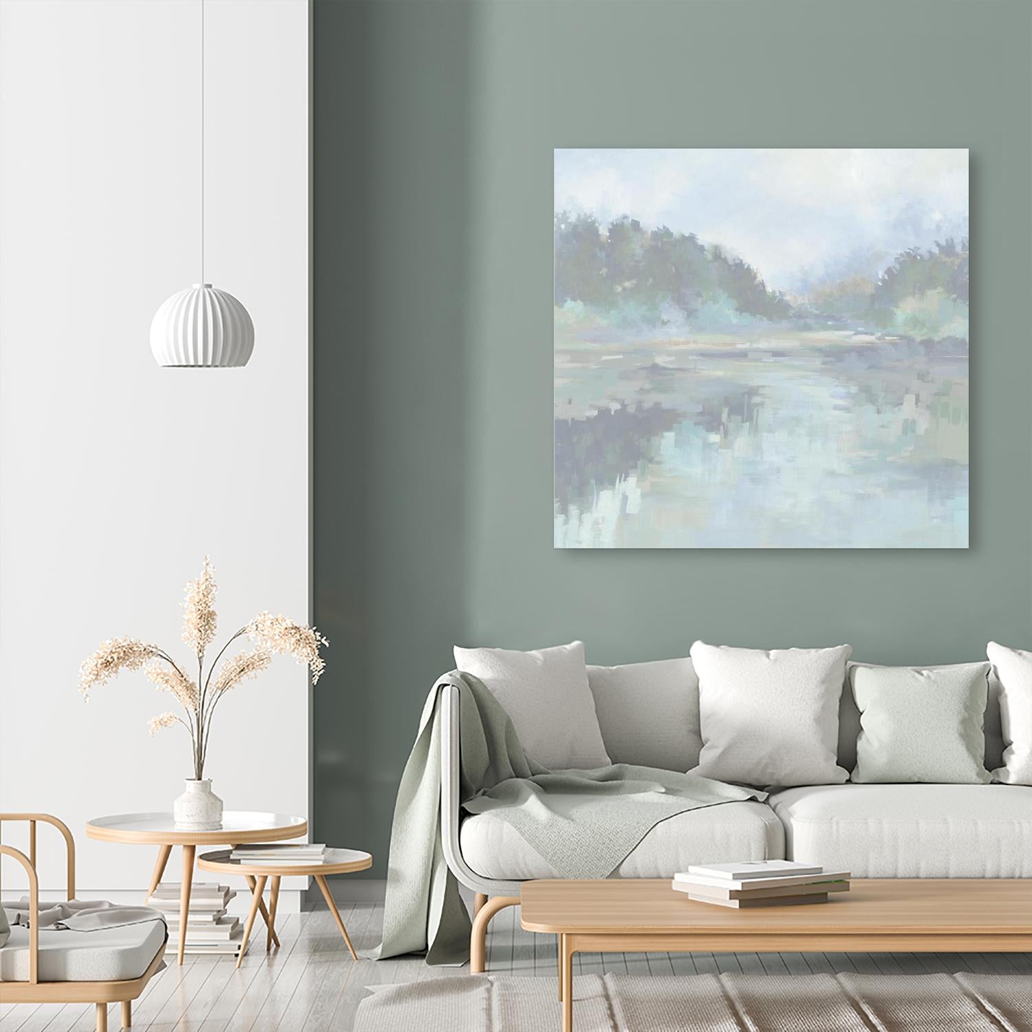 Peaceful Space by Liz Jardine on GIANT ART - organic greens tropical & coastal, landscape