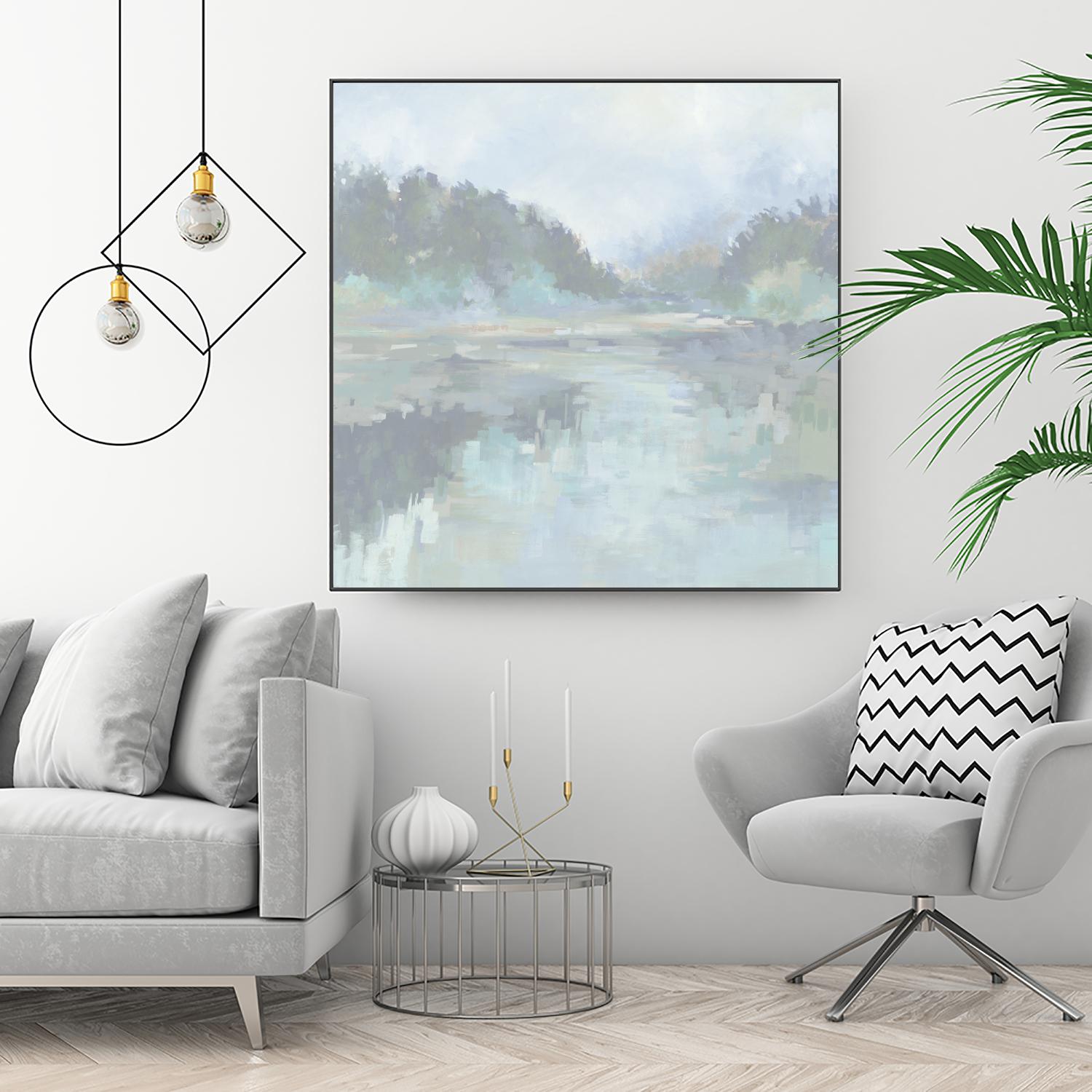 Peaceful Space by Liz Jardine on GIANT ART - organic greens tropical & coastal, landscape