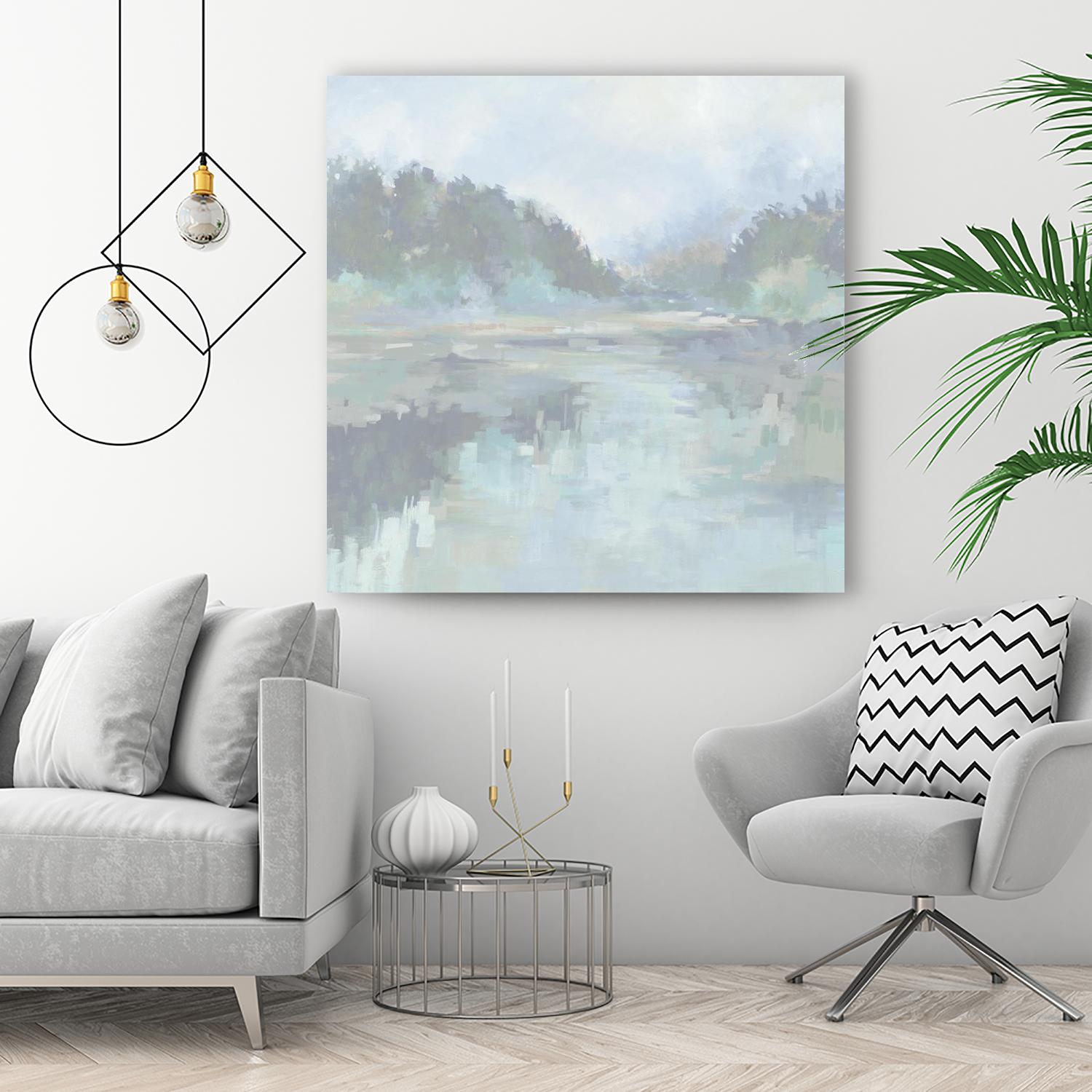 Peaceful Space by Liz Jardine on GIANT ART - organic greens tropical & coastal, landscape