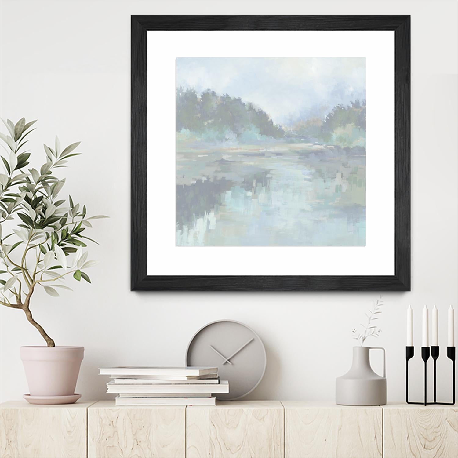 Peaceful Space by Liz Jardine on GIANT ART - organic greens tropical & coastal, landscape