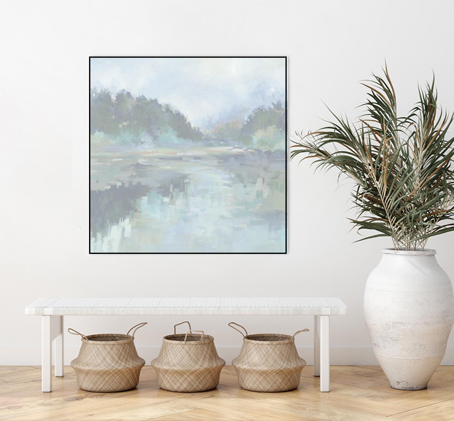 Peaceful Space by Liz Jardine on GIANT ART - organic greens tropical & coastal, landscape