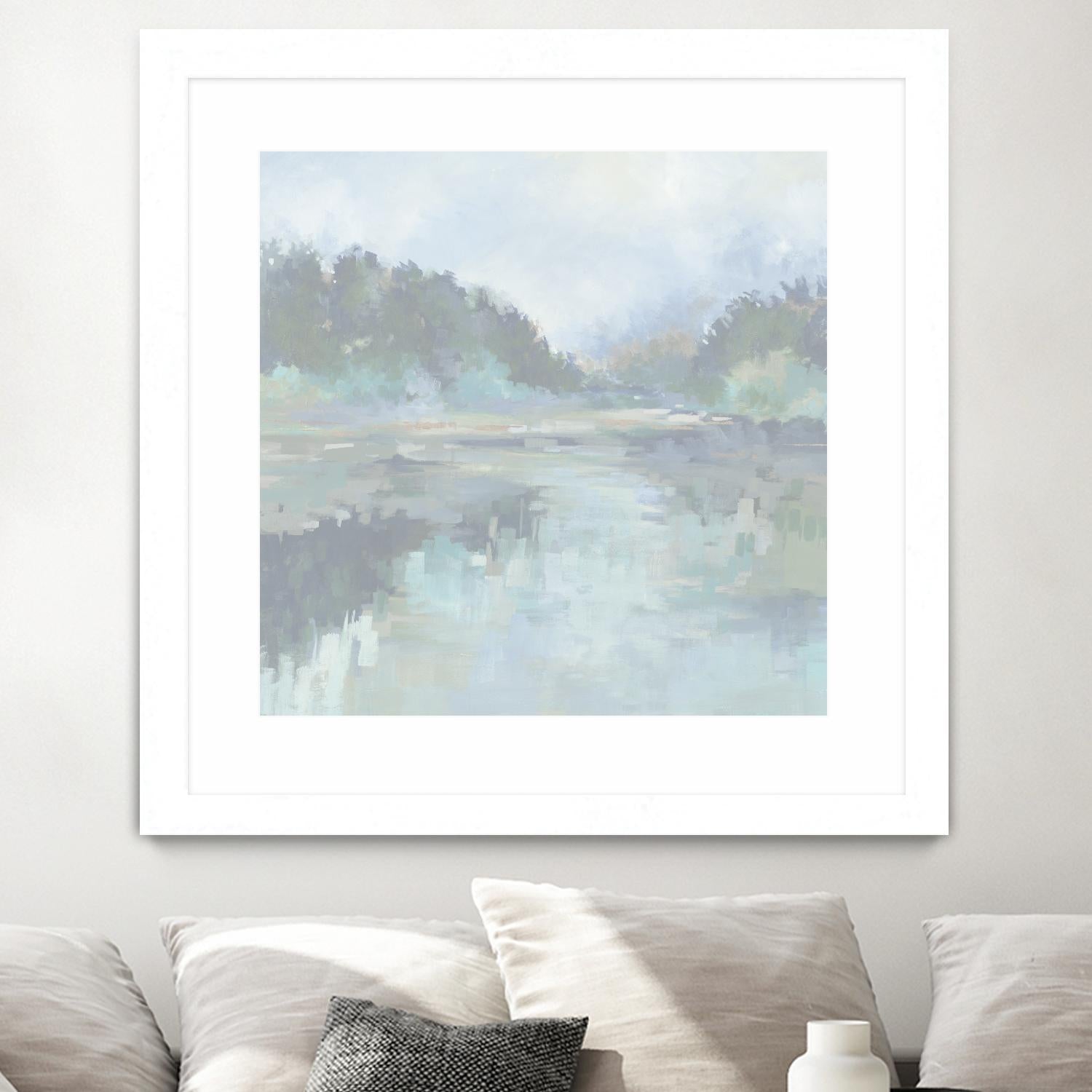 Peaceful Space by Liz Jardine on GIANT ART - organic greens tropical & coastal, landscape