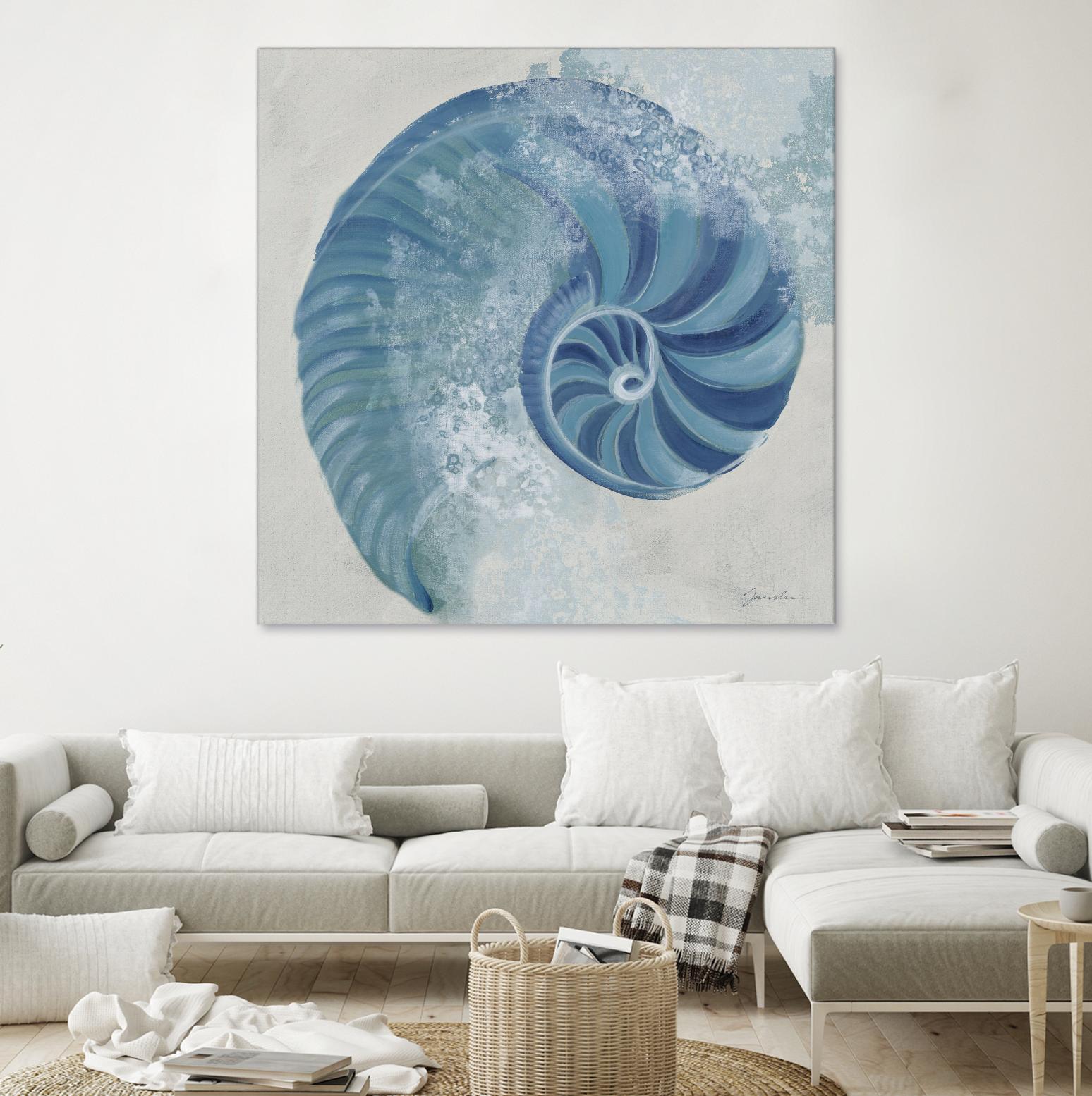 Sea Foam IV V1 by Liz Jardine on GIANT ART - blues sea life