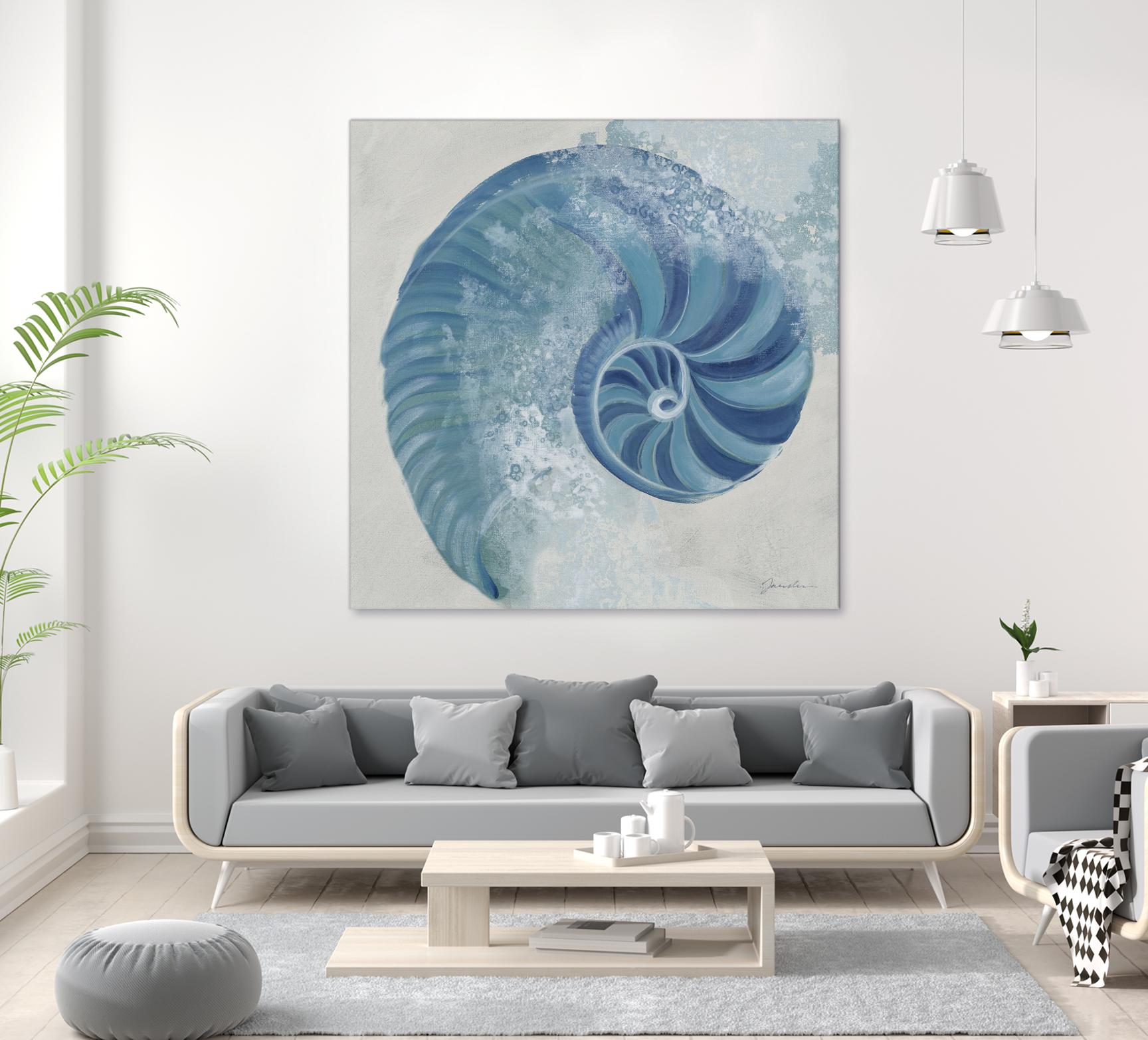 Sea Foam IV V1 by Liz Jardine on GIANT ART - blues sea life