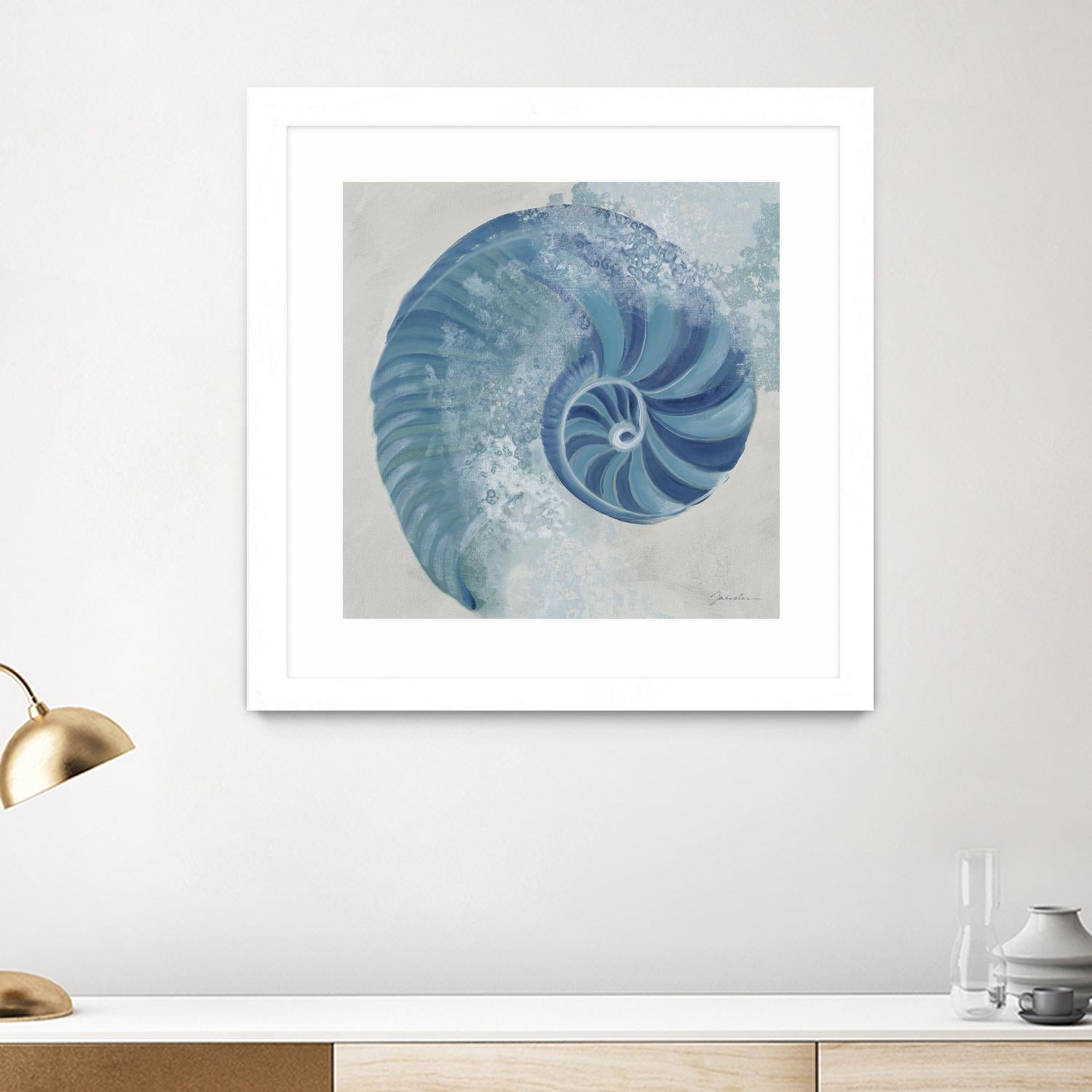 Sea Foam IV V1 by Liz Jardine on GIANT ART - blues sea life