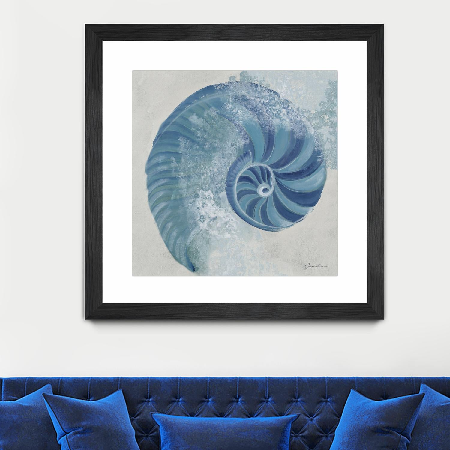 Sea Foam IV V1 by Liz Jardine on GIANT ART - blues sea life