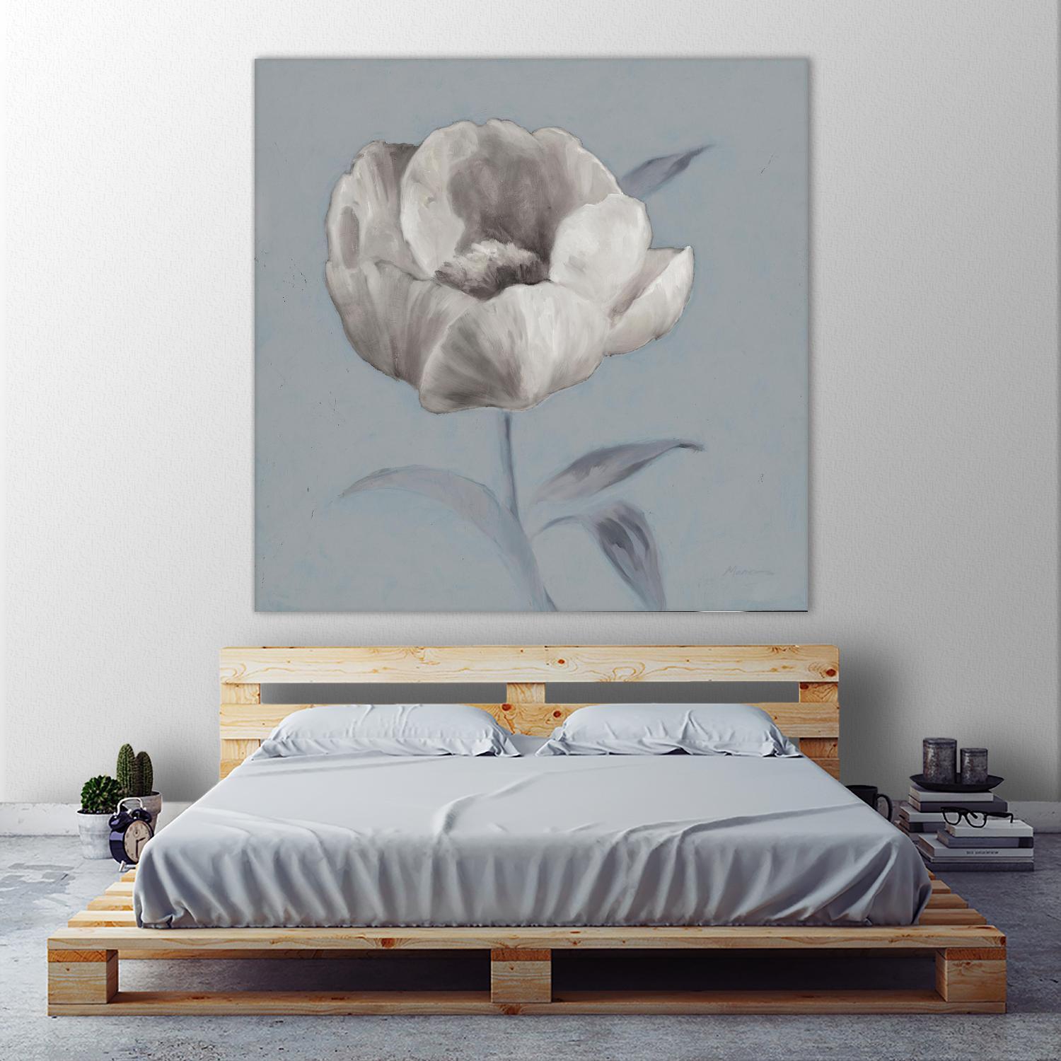 FLORAL SYMPOSIUM I by JUIANNE MARCOUX on GIANT ART - blue floral floral