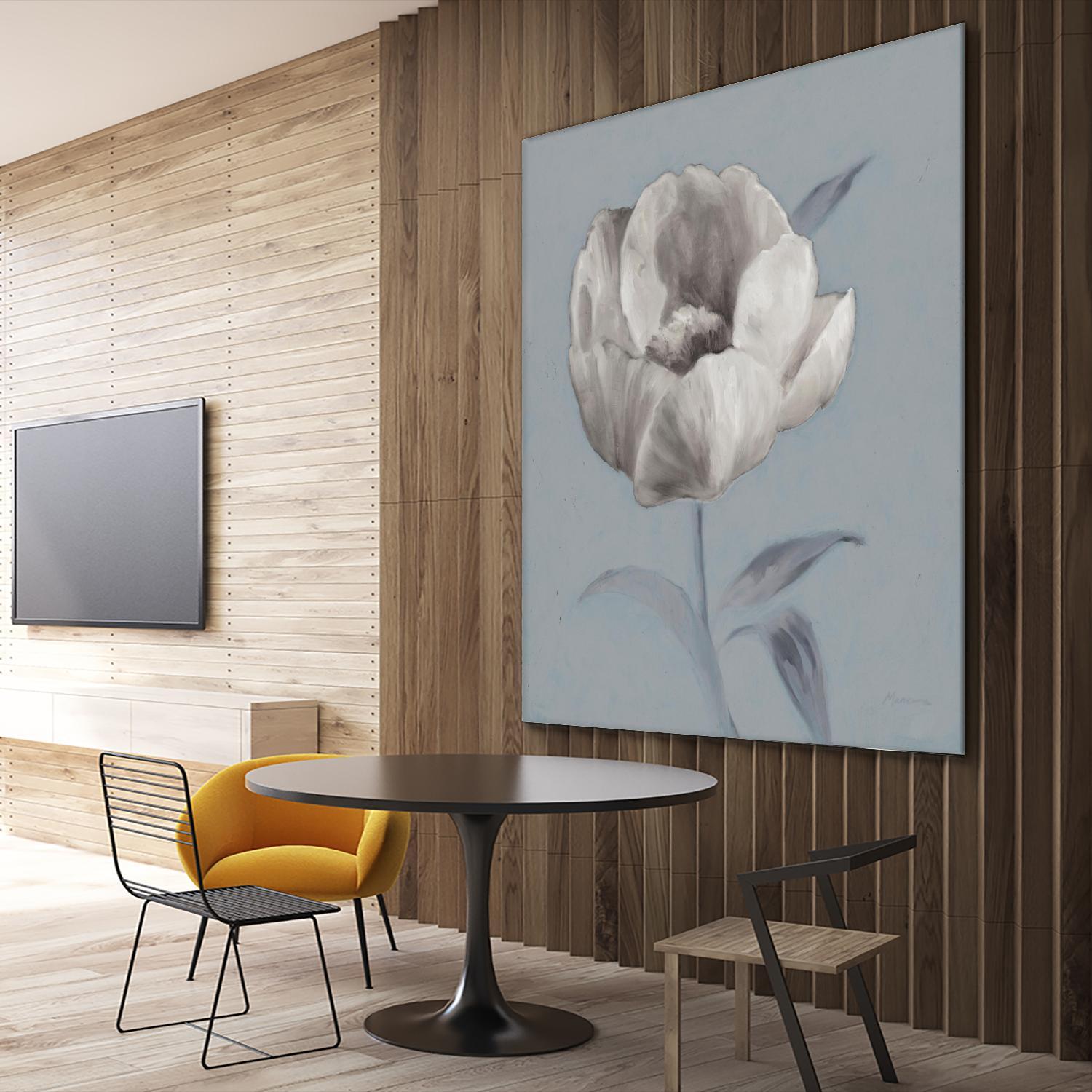 FLORAL SYMPOSIUM I by JUIANNE MARCOUX on GIANT ART - blue floral floral