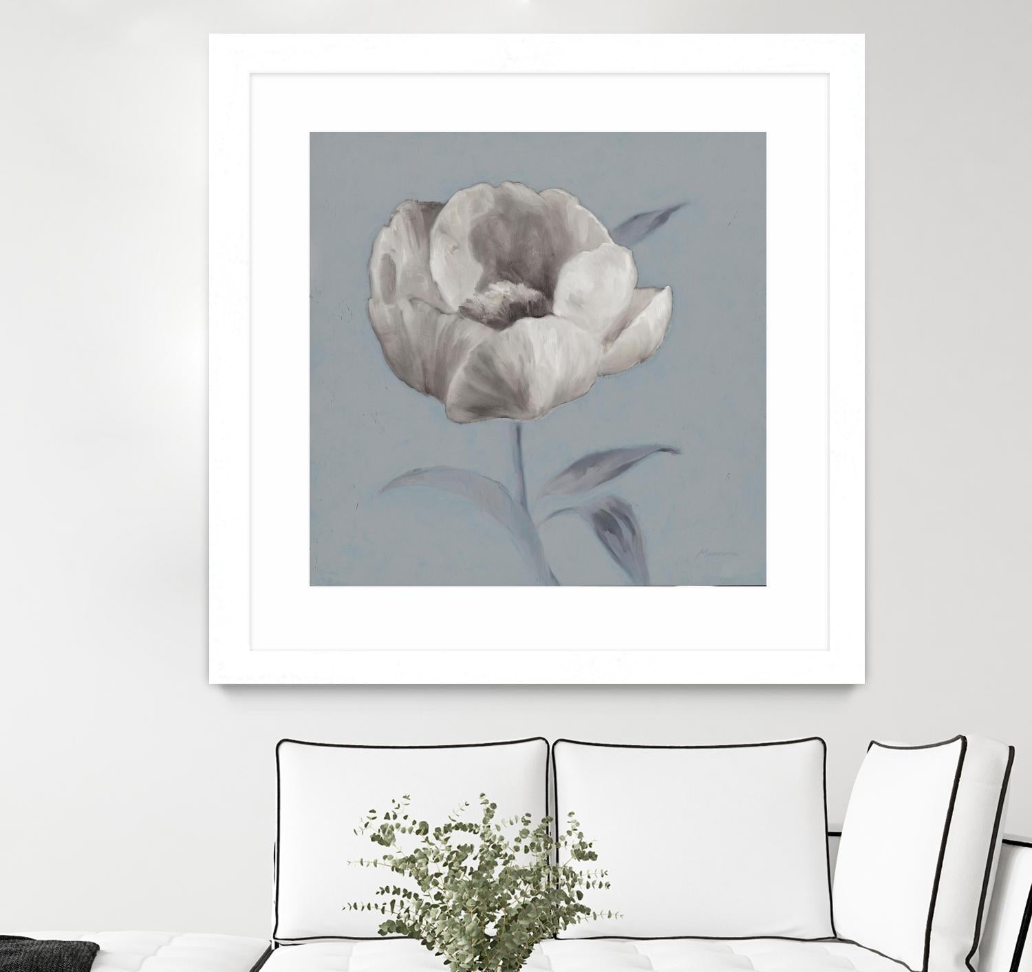 FLORAL SYMPOSIUM I by JUIANNE MARCOUX on GIANT ART - blue floral floral