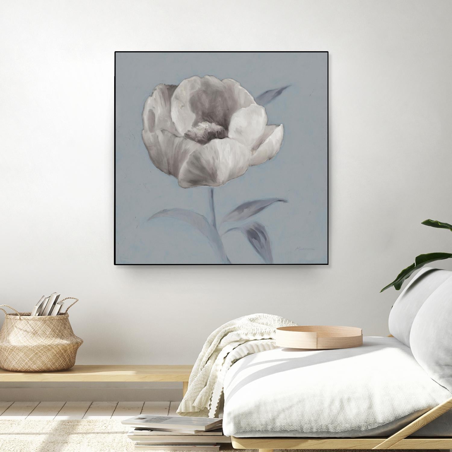 FLORAL SYMPOSIUM I by JUIANNE MARCOUX on GIANT ART - blue floral floral
