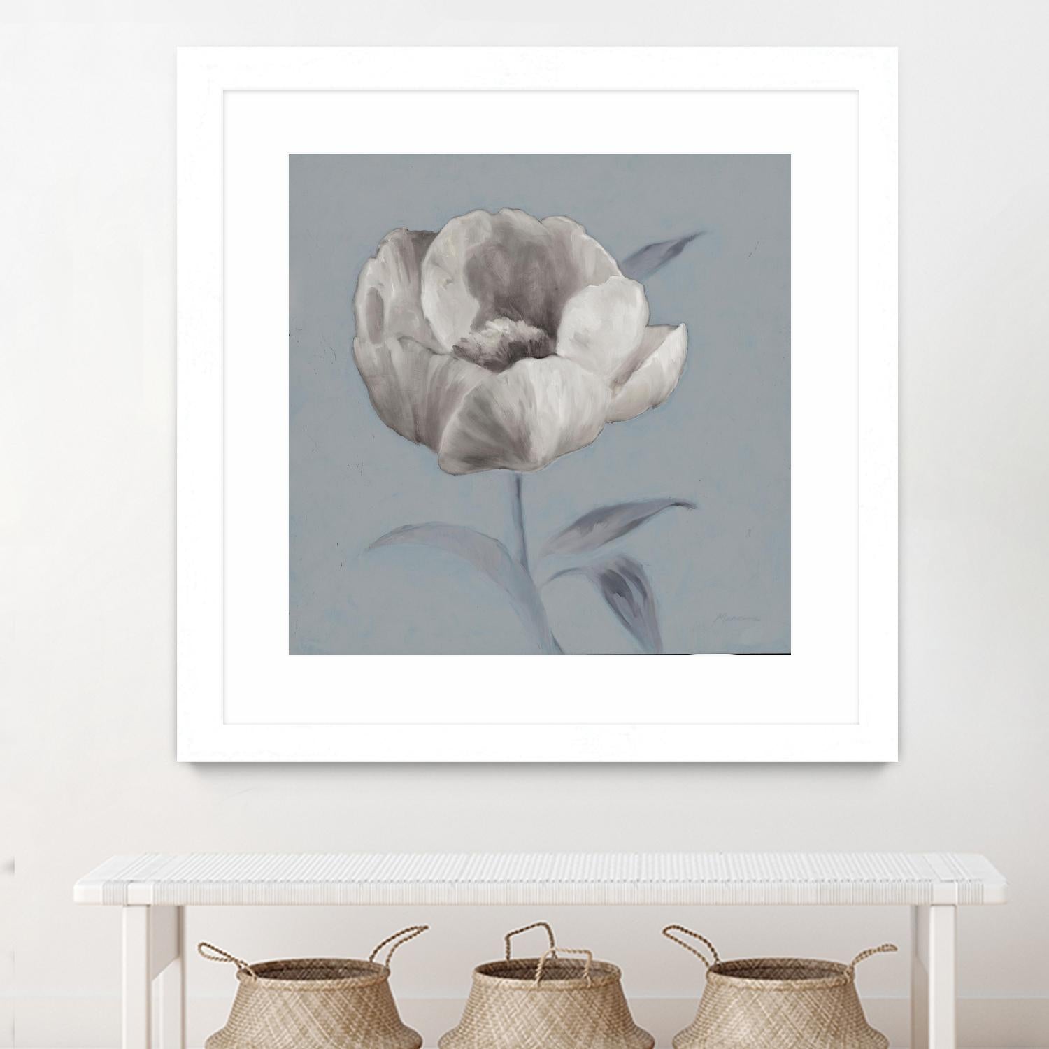 FLORAL SYMPOSIUM I by JUIANNE MARCOUX on GIANT ART - blue floral floral