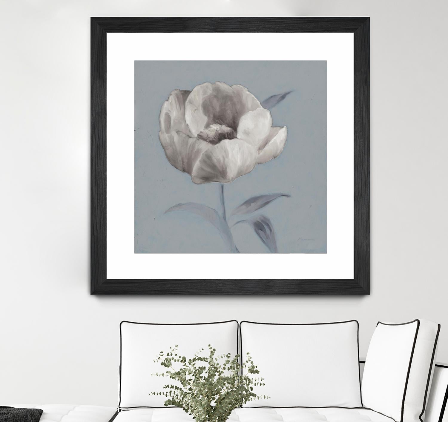 FLORAL SYMPOSIUM I by JUIANNE MARCOUX on GIANT ART - blue floral floral