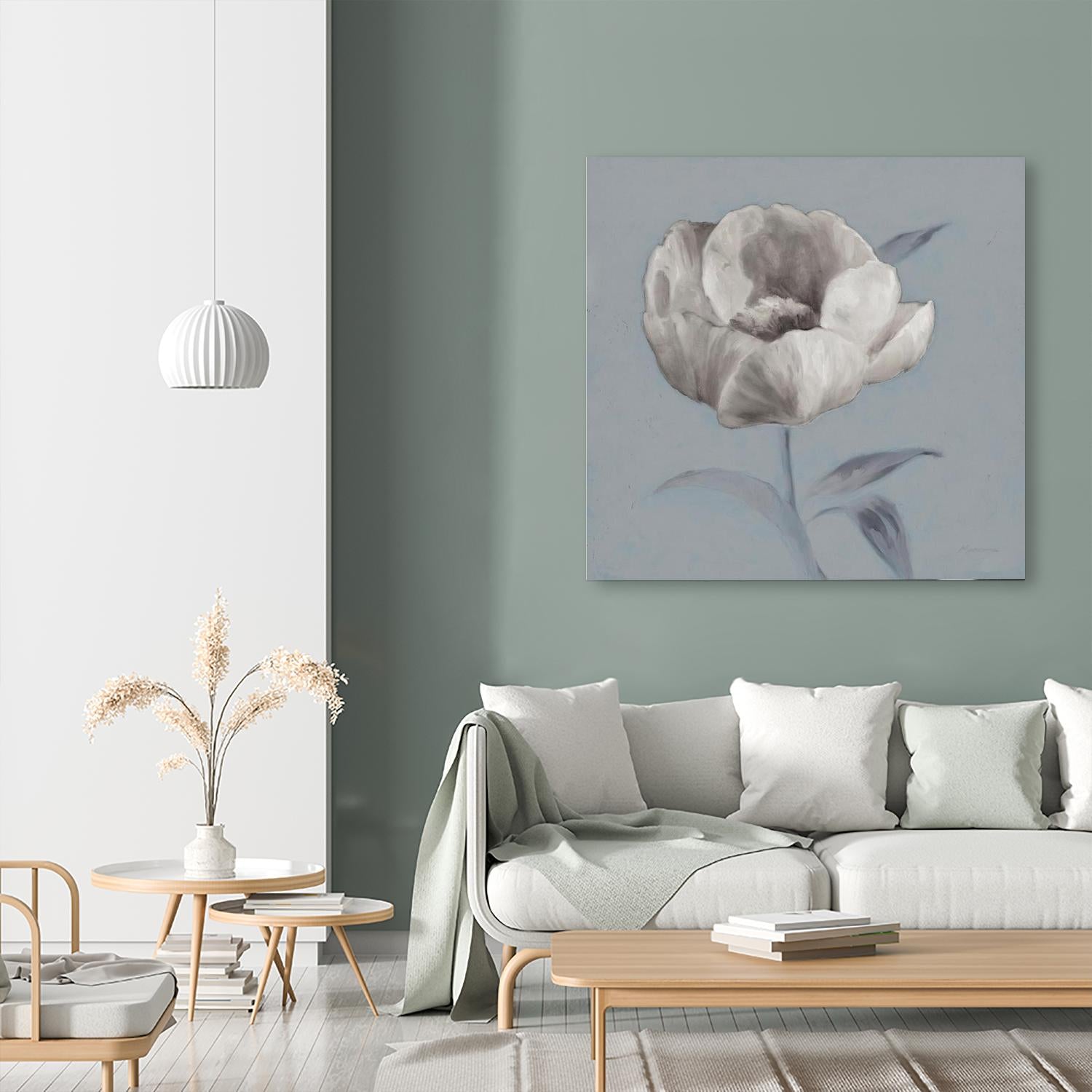 FLORAL SYMPOSIUM I by JUIANNE MARCOUX on GIANT ART - blue floral floral