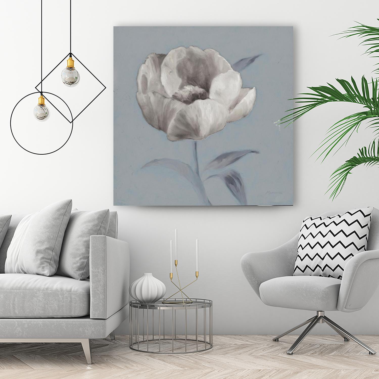 FLORAL SYMPOSIUM I by JUIANNE MARCOUX on GIANT ART - blue floral floral