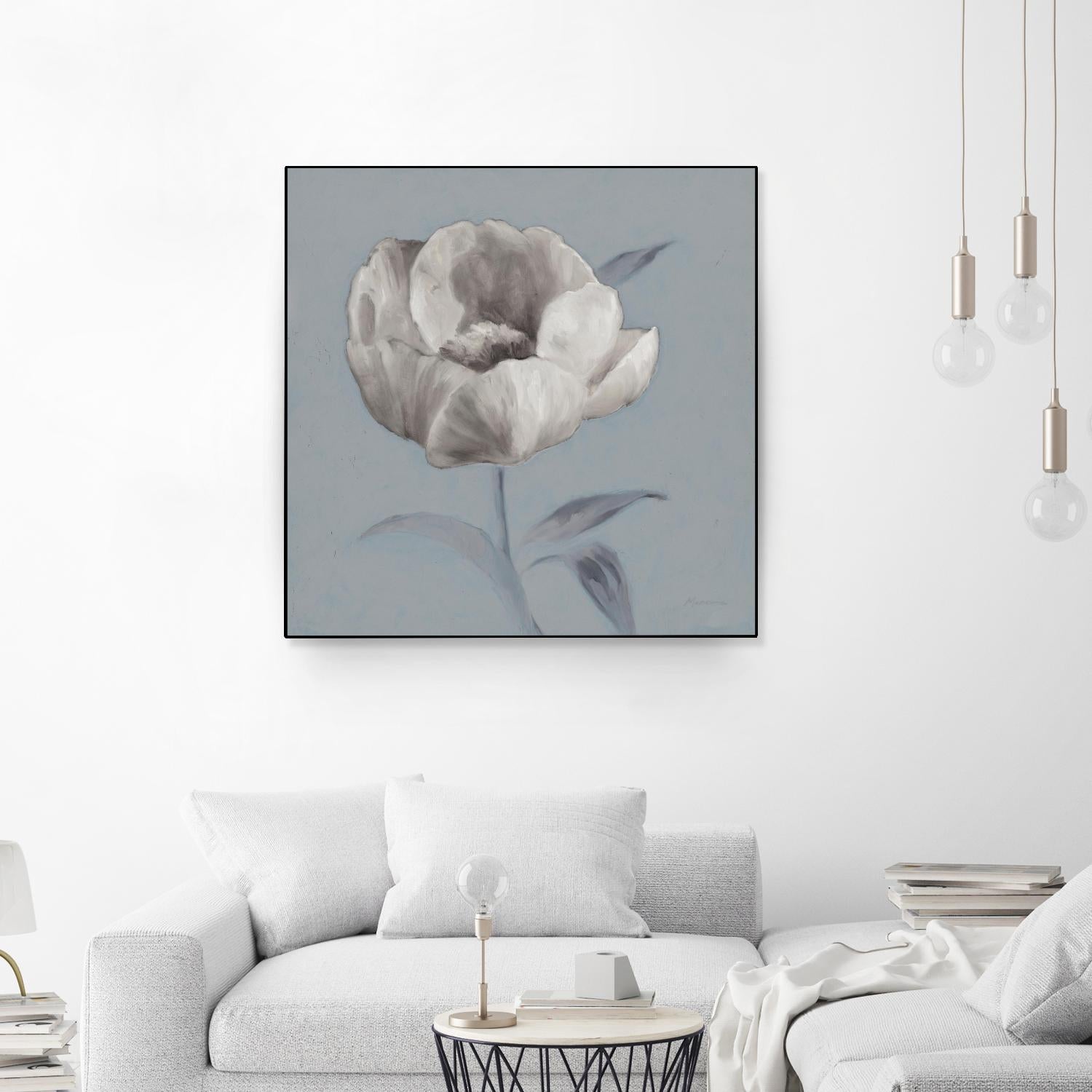 FLORAL SYMPOSIUM I by JUIANNE MARCOUX on GIANT ART - blue floral floral