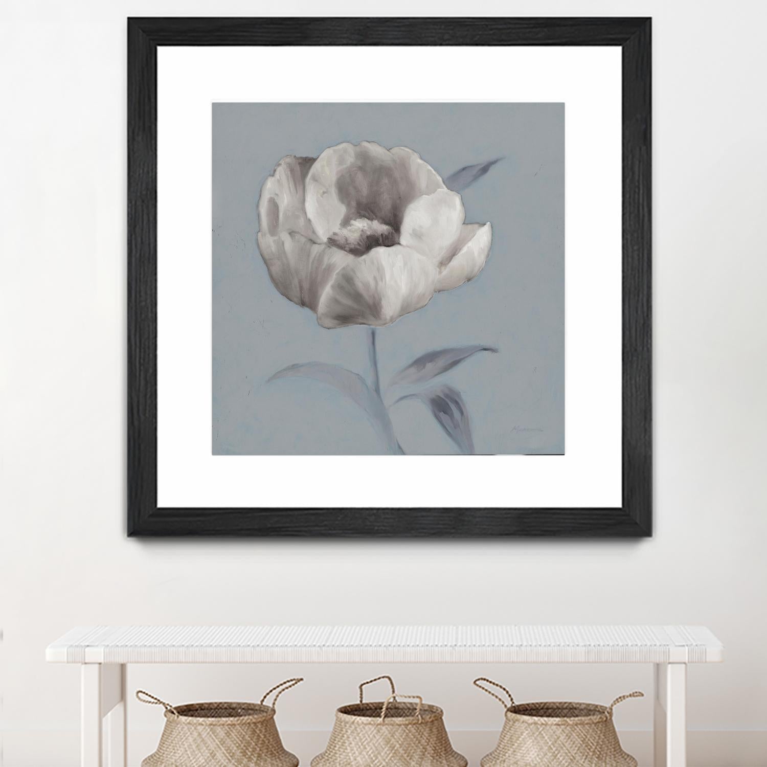 FLORAL SYMPOSIUM I by JUIANNE MARCOUX on GIANT ART - blue floral floral