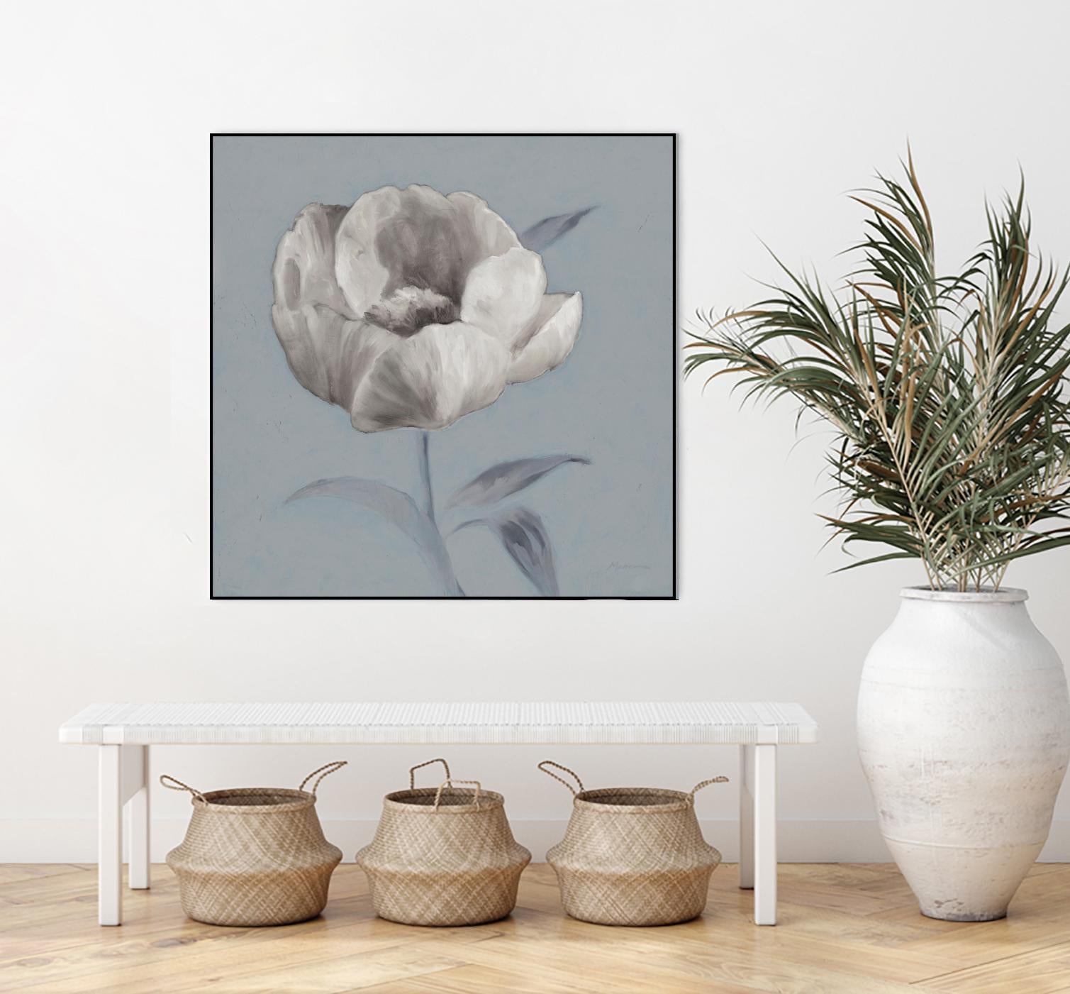 FLORAL SYMPOSIUM I by JUIANNE MARCOUX on GIANT ART - blue floral floral