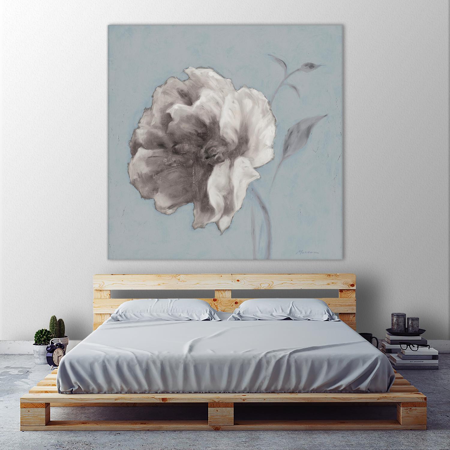 FLORAL SYMPOSIUM II by JUIANNE MARCOUX on GIANT ART - blue floral floral