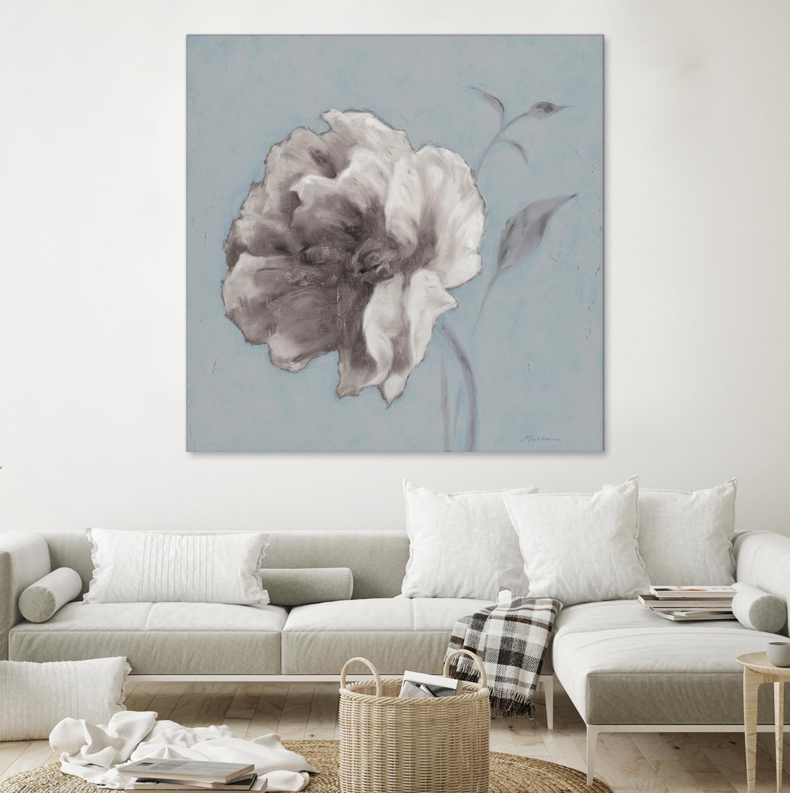 FLORAL SYMPOSIUM II by JUIANNE MARCOUX on GIANT ART - blue floral floral