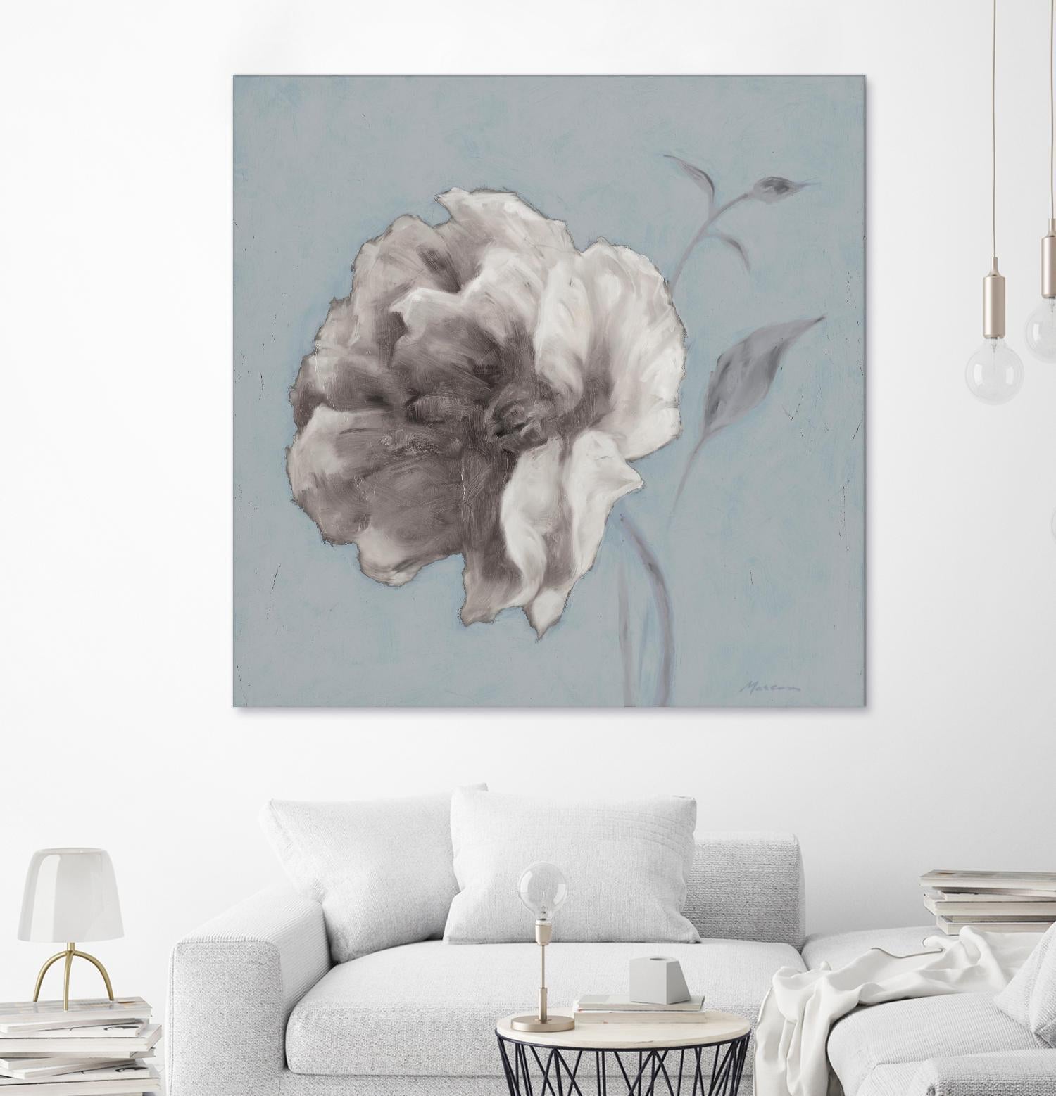 FLORAL SYMPOSIUM II by JUIANNE MARCOUX on GIANT ART - blue floral floral