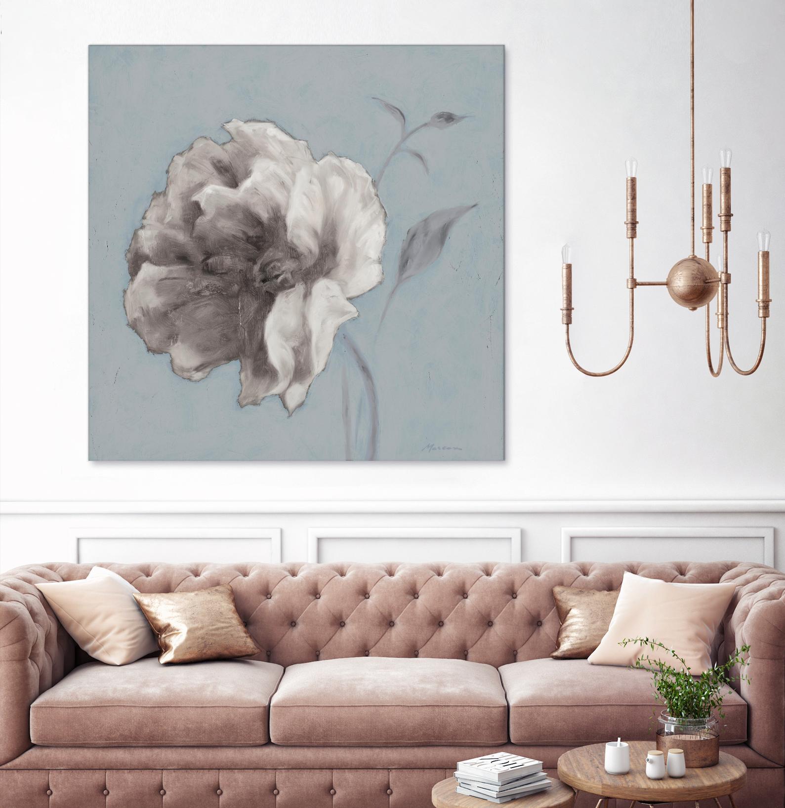 FLORAL SYMPOSIUM II by JUIANNE MARCOUX on GIANT ART - blue floral floral