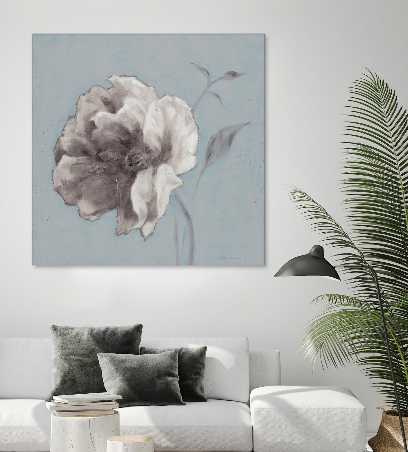 FLORAL SYMPOSIUM II by JUIANNE MARCOUX on GIANT ART - blue floral floral