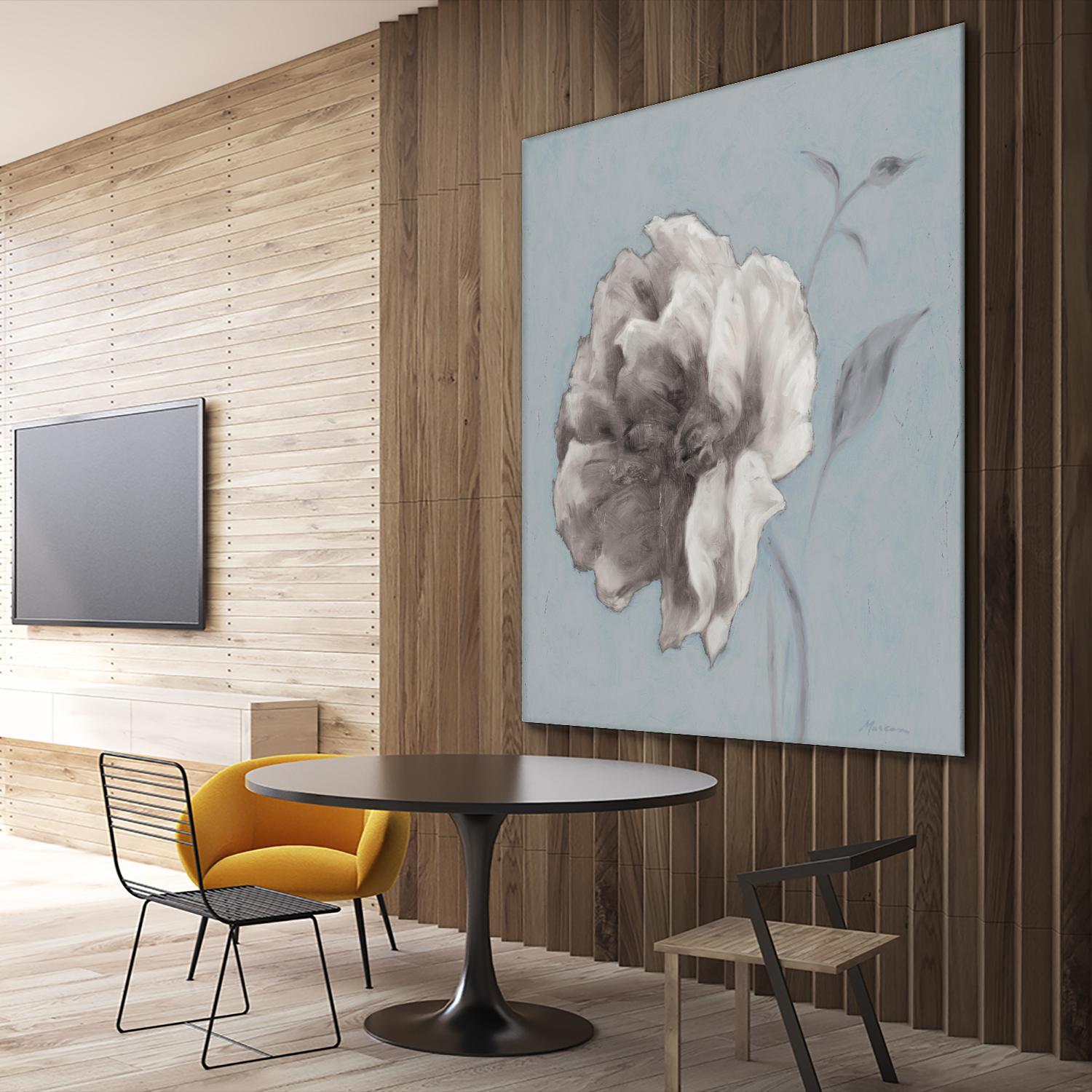 FLORAL SYMPOSIUM II by JUIANNE MARCOUX on GIANT ART - blue floral floral