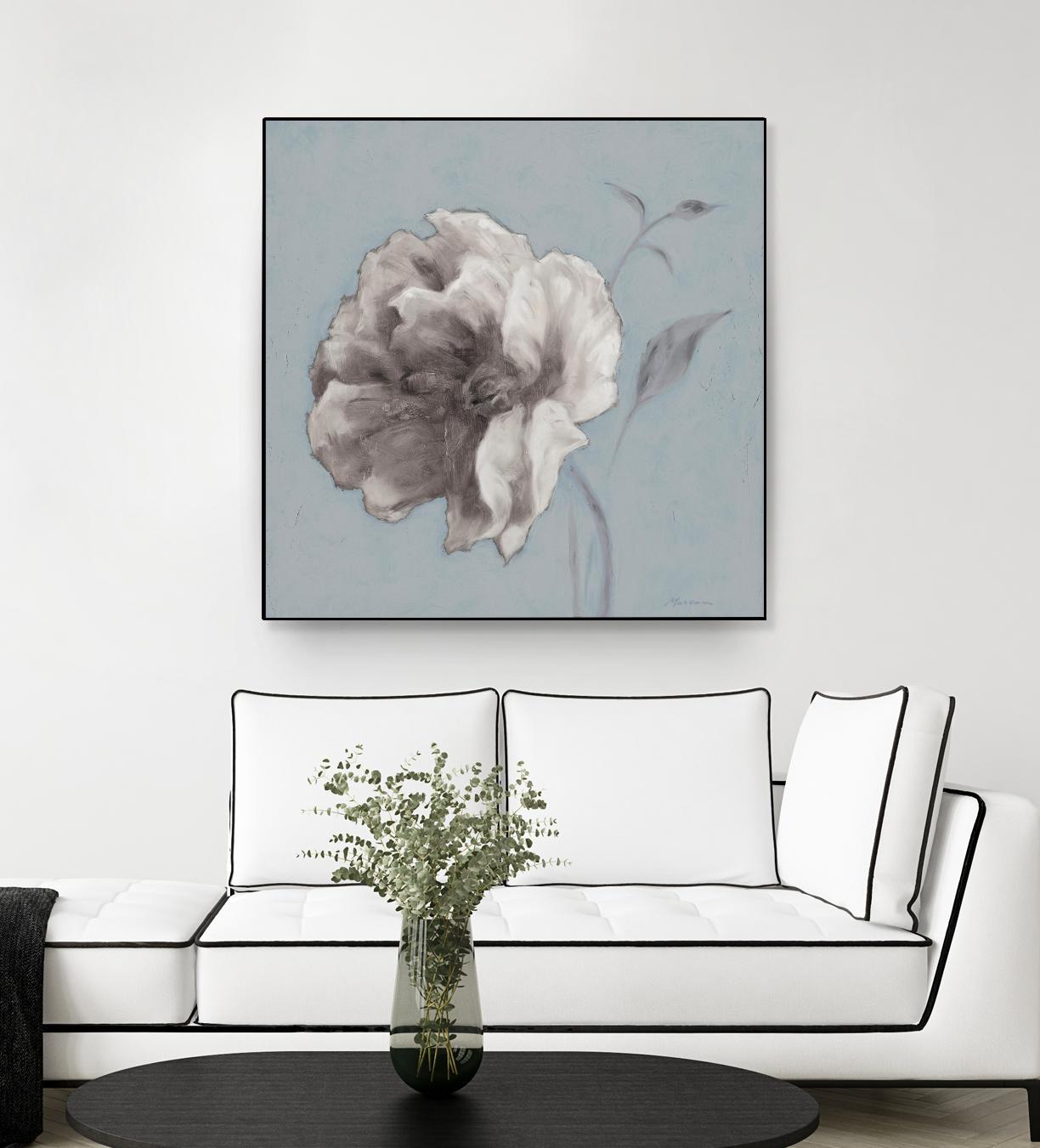 FLORAL SYMPOSIUM II by JUIANNE MARCOUX on GIANT ART - blue floral floral