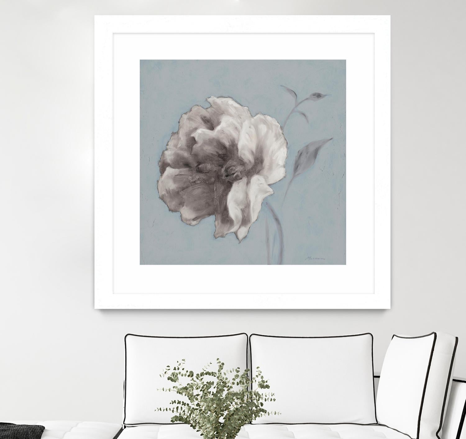 FLORAL SYMPOSIUM II by JUIANNE MARCOUX on GIANT ART - blue floral floral