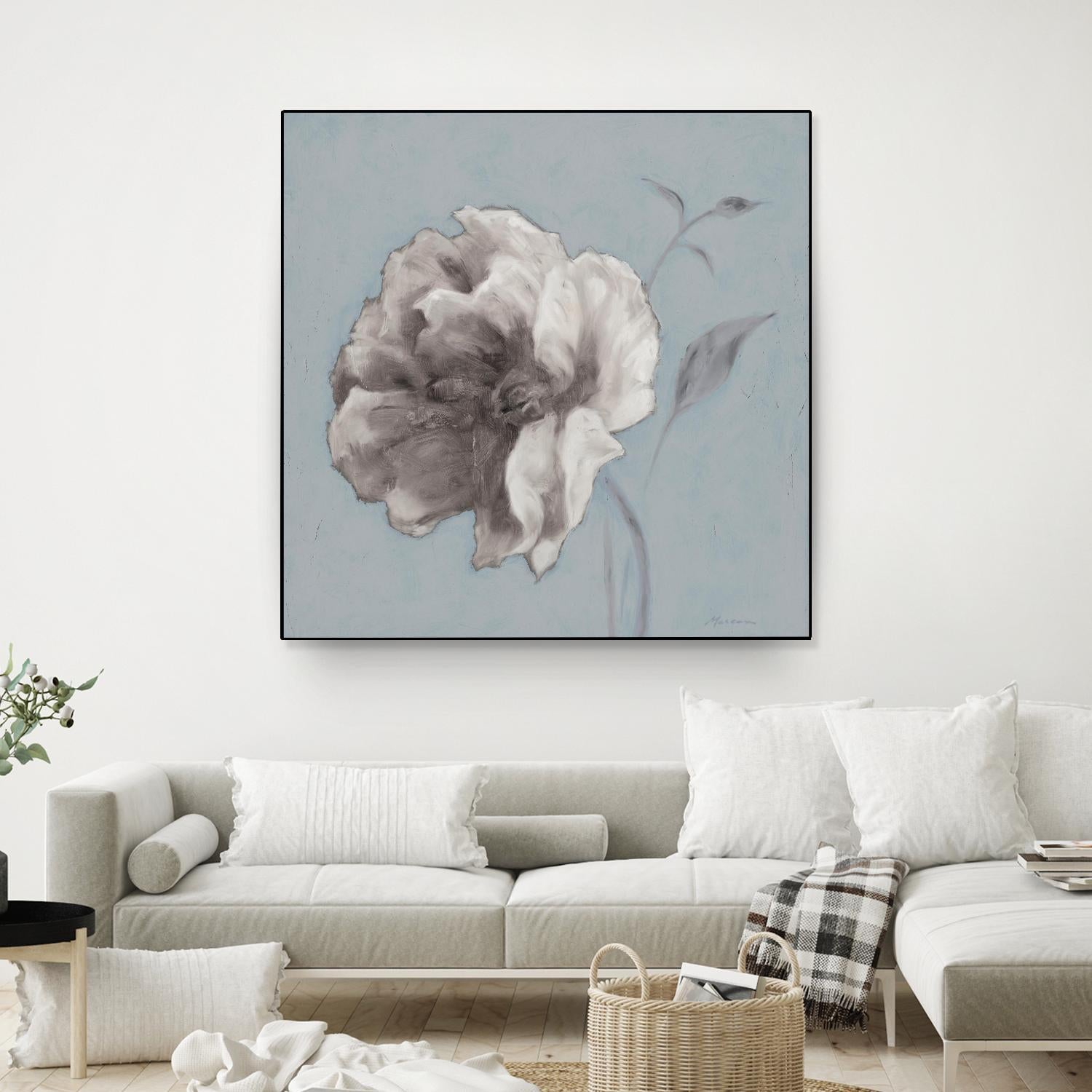 FLORAL SYMPOSIUM II by JUIANNE MARCOUX on GIANT ART - blue floral floral